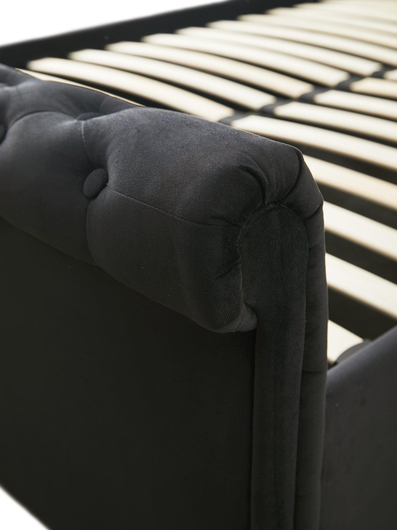 Image 4 of 5 of Aspire Chesterfield Ottoman Storage Bed - Black