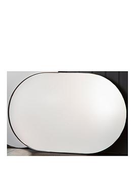 Product photograph of Gallery Zarza Elipse Mirror Champagne from very.co.uk