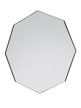 Product photograph of Gallery Cieza Octagon Mirror - Silver from very.co.uk