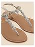  image of accessorize-reno-silver-sparkle-sandal