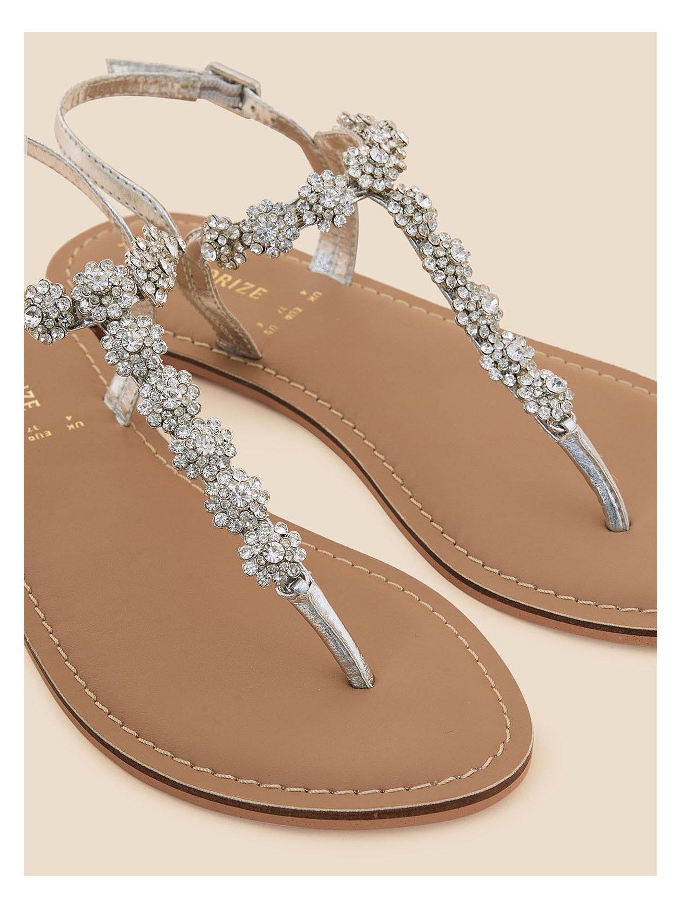 Image 3 of 3 of Accessorize Reno Silver Sparkle Sandal