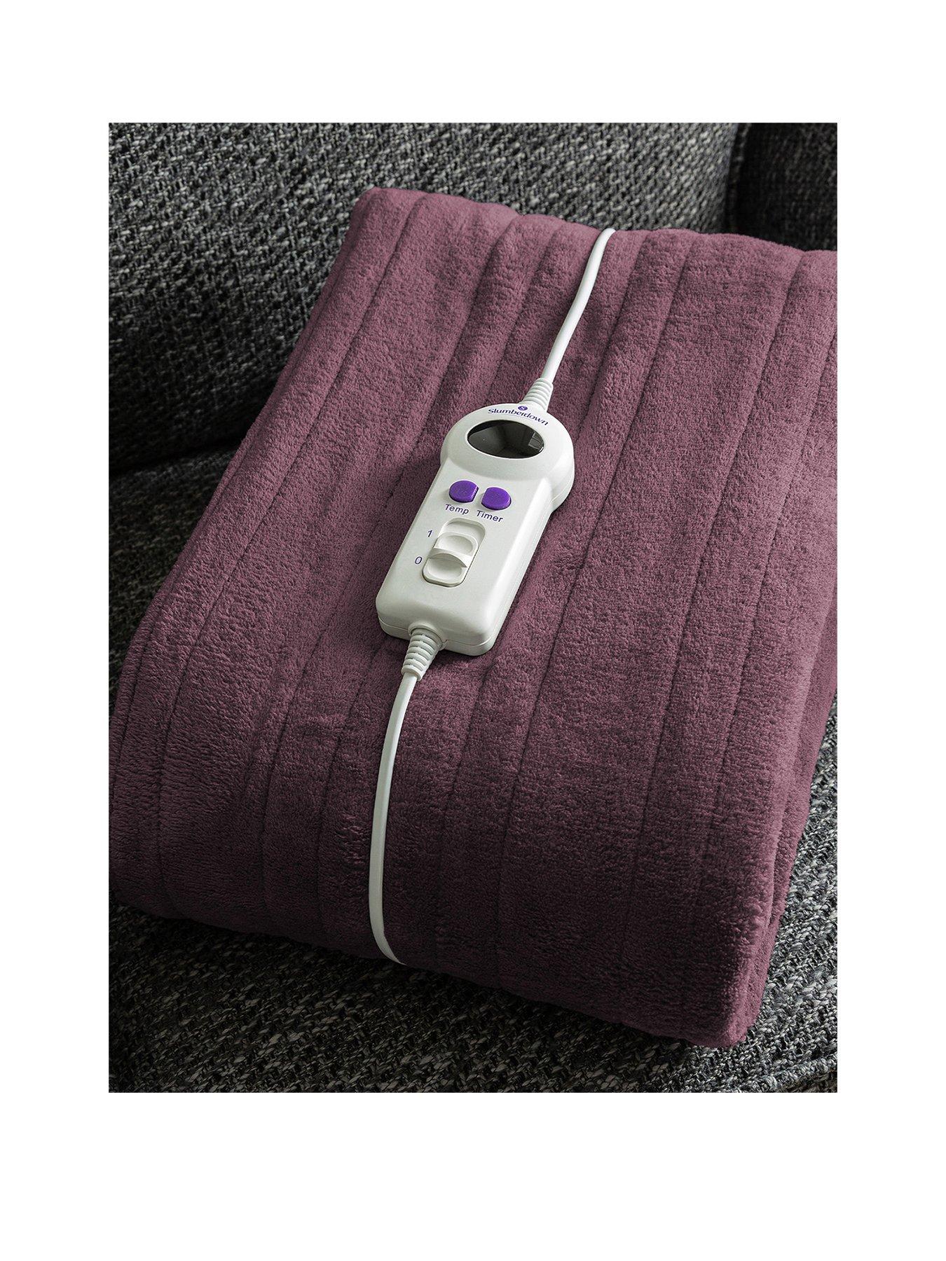 Image 2 of 6 of Slumberdown Comfy Hugs Heated Throw in Plum