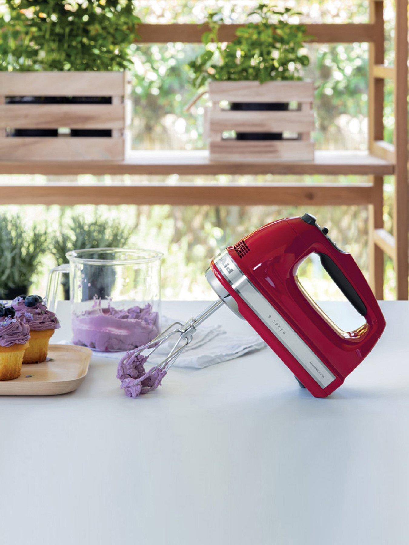 KitchenAid 5KHM9212BER Hand Mixer Empire Red very.co.uk