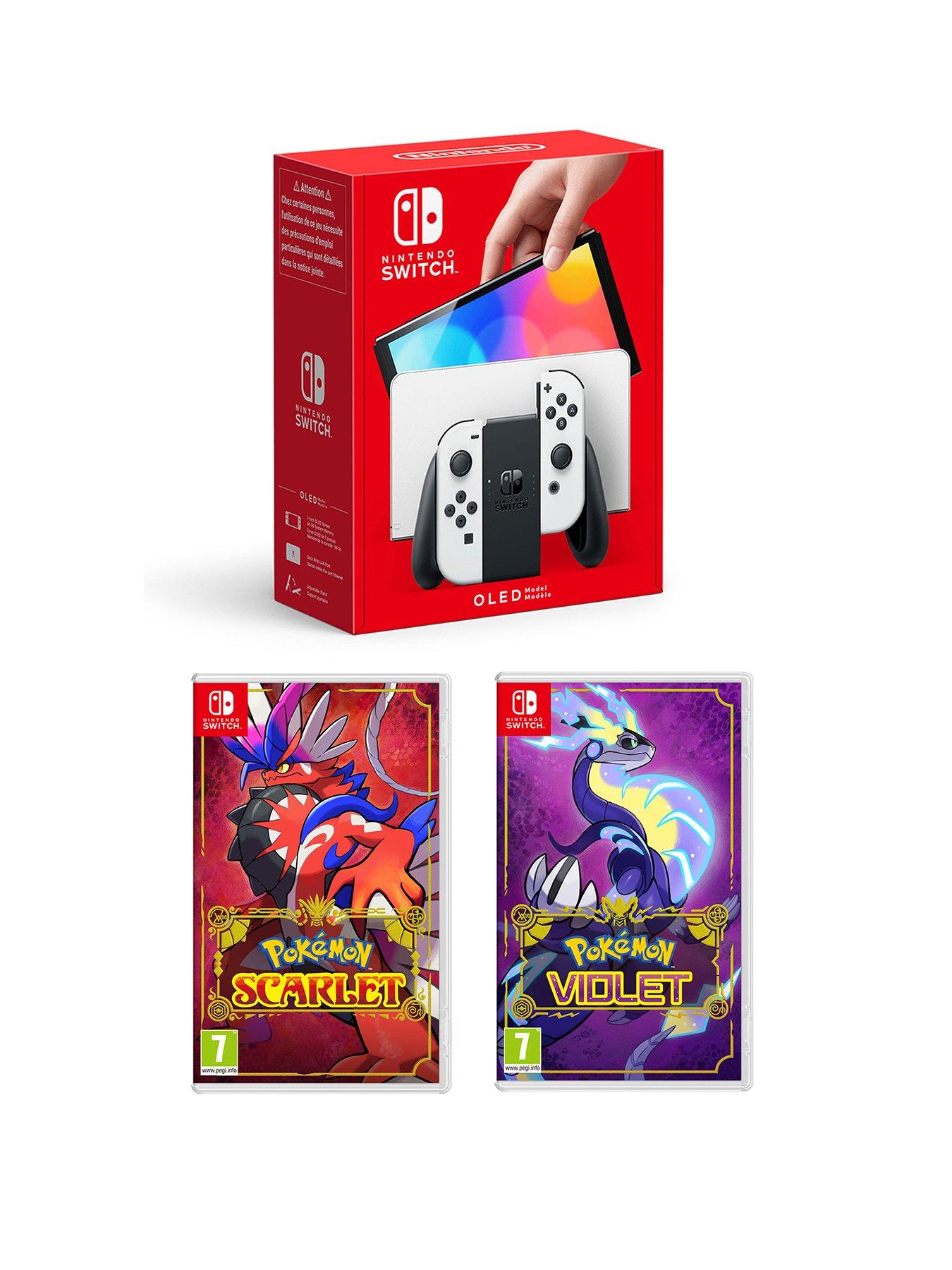 Nintendo Switch Oled Console With Pokemon Scarlet  Pokemon Violet