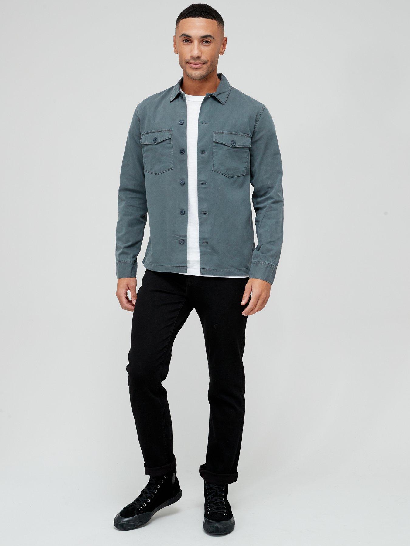 AllSaints Spotter Shirt - Grey | very.co.uk