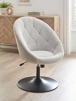 Product photograph of Very Home Odyssey Boucle Leisure Chair - Cream Black from very.co.uk