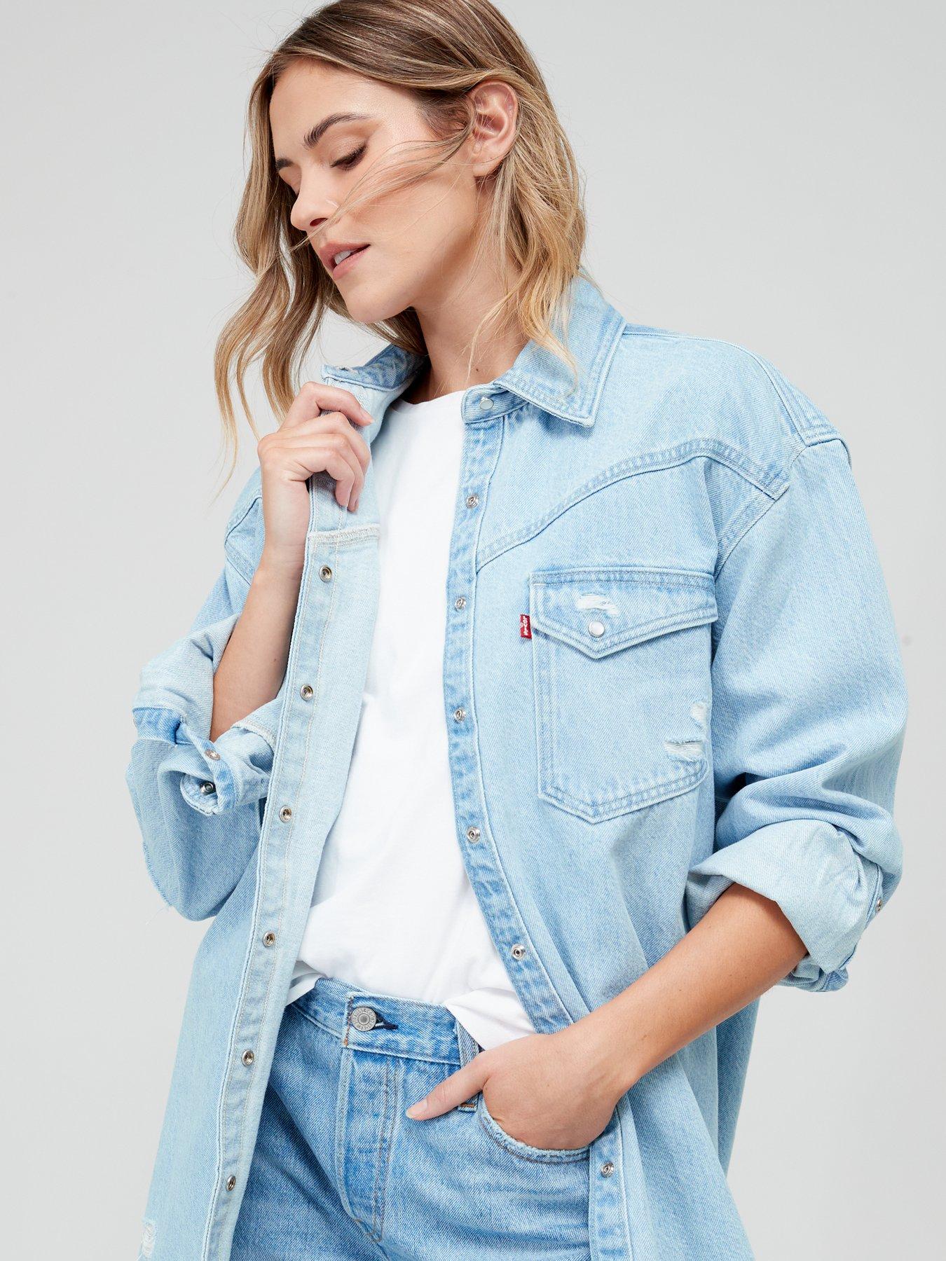 Levi's Dorsey Oversized Western Denim Shirt - No Problem 2 Blue | Very ...