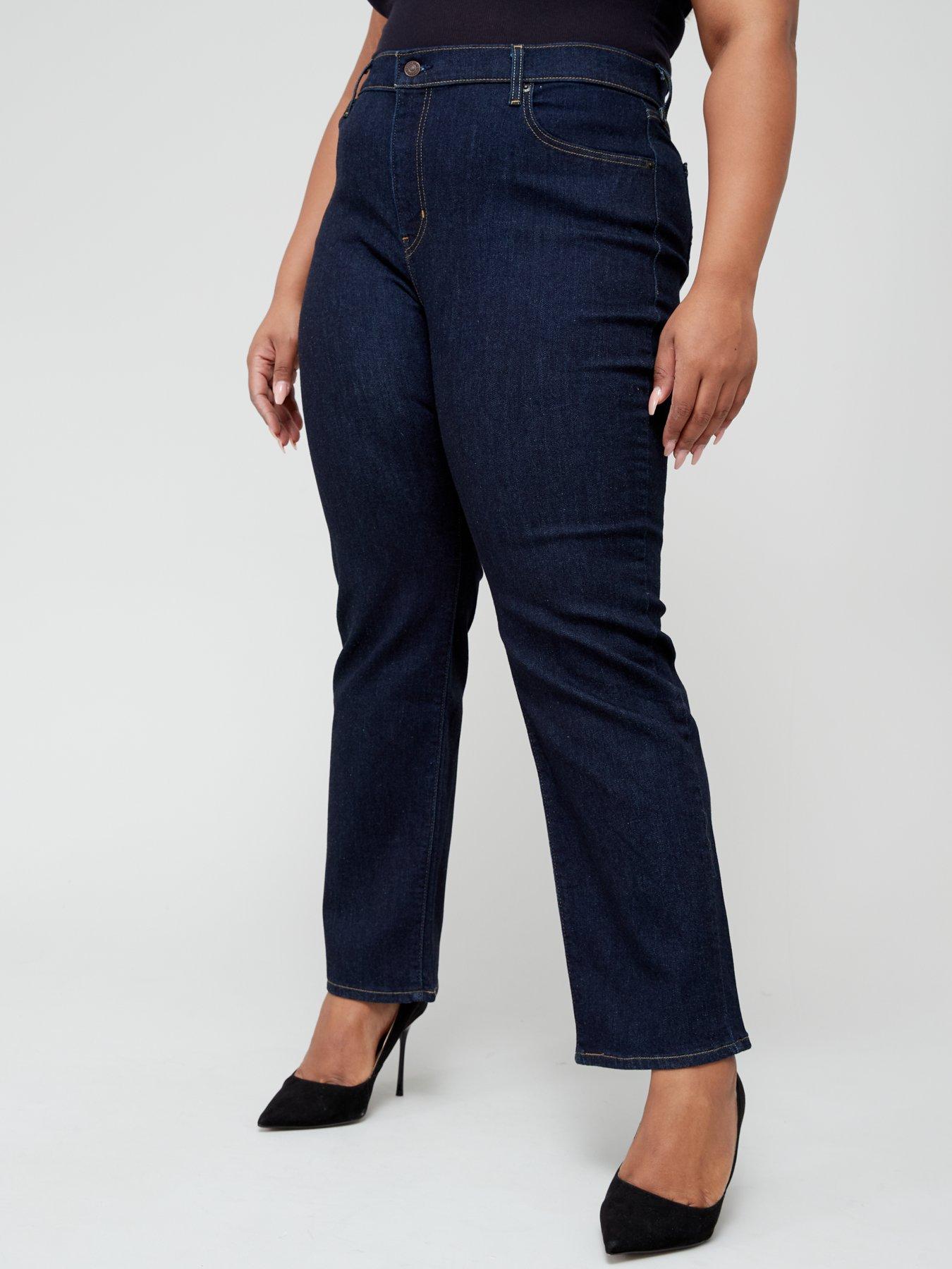undefined 724T High Rise Slim Straight Jeans - Blue Wave Rinse