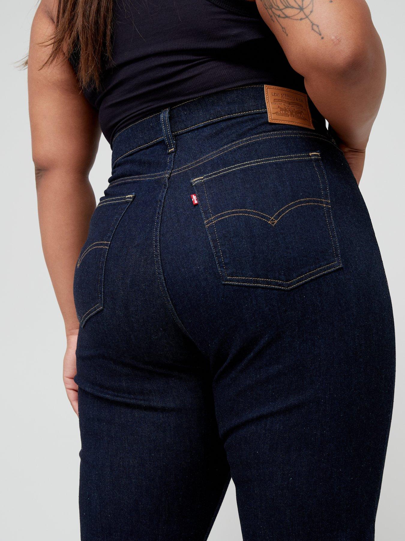 Levi's Plus 724T High Rise Slim Straight Jeans Blue Wave Rinse