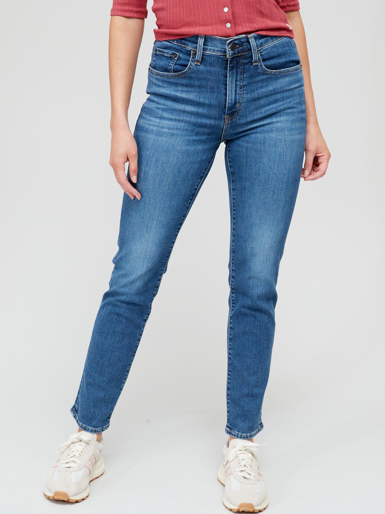 Levi's mid hotsell rise straight jeans