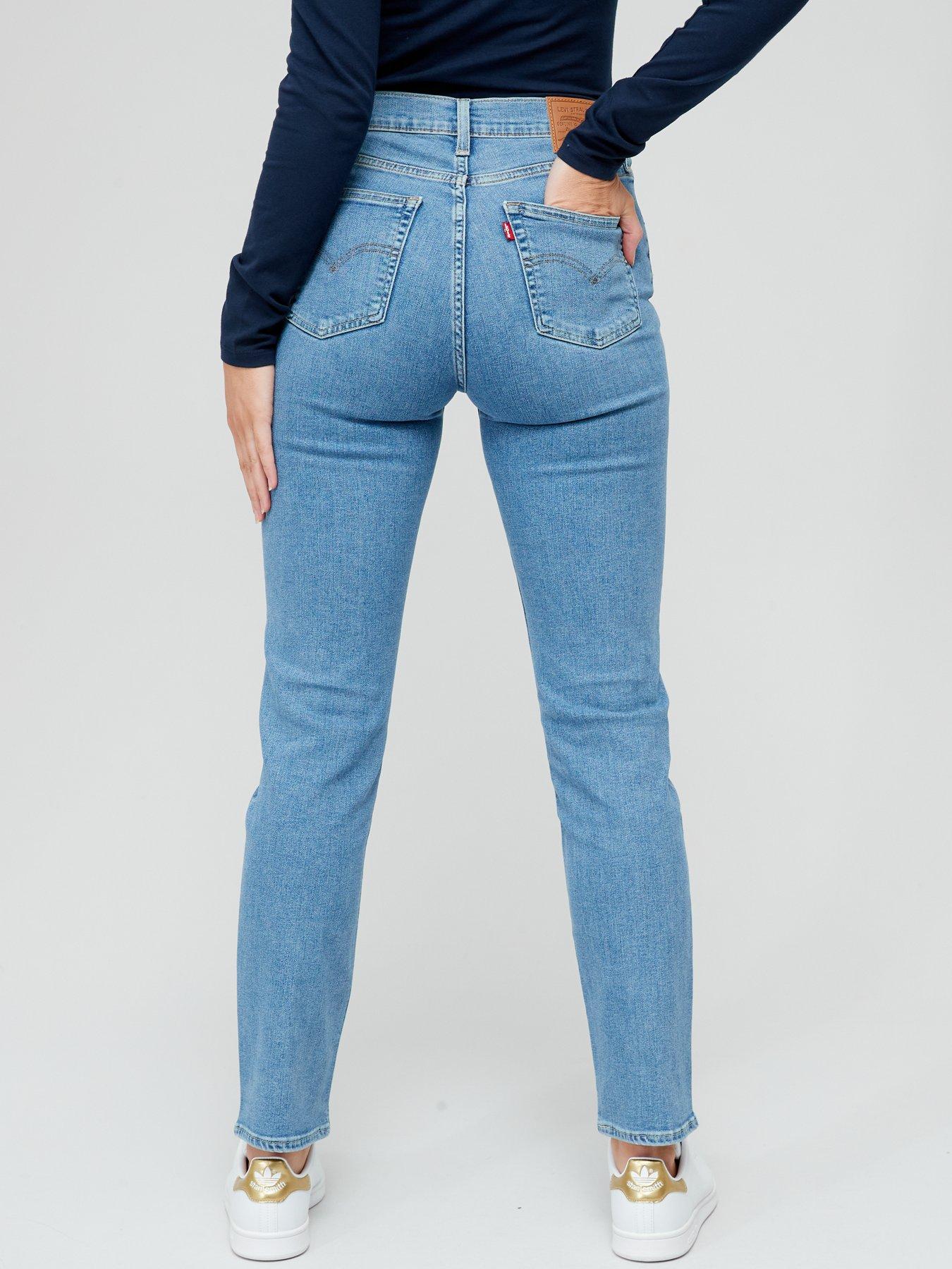 724 High Rise Straight Jean Blue Wave Light
