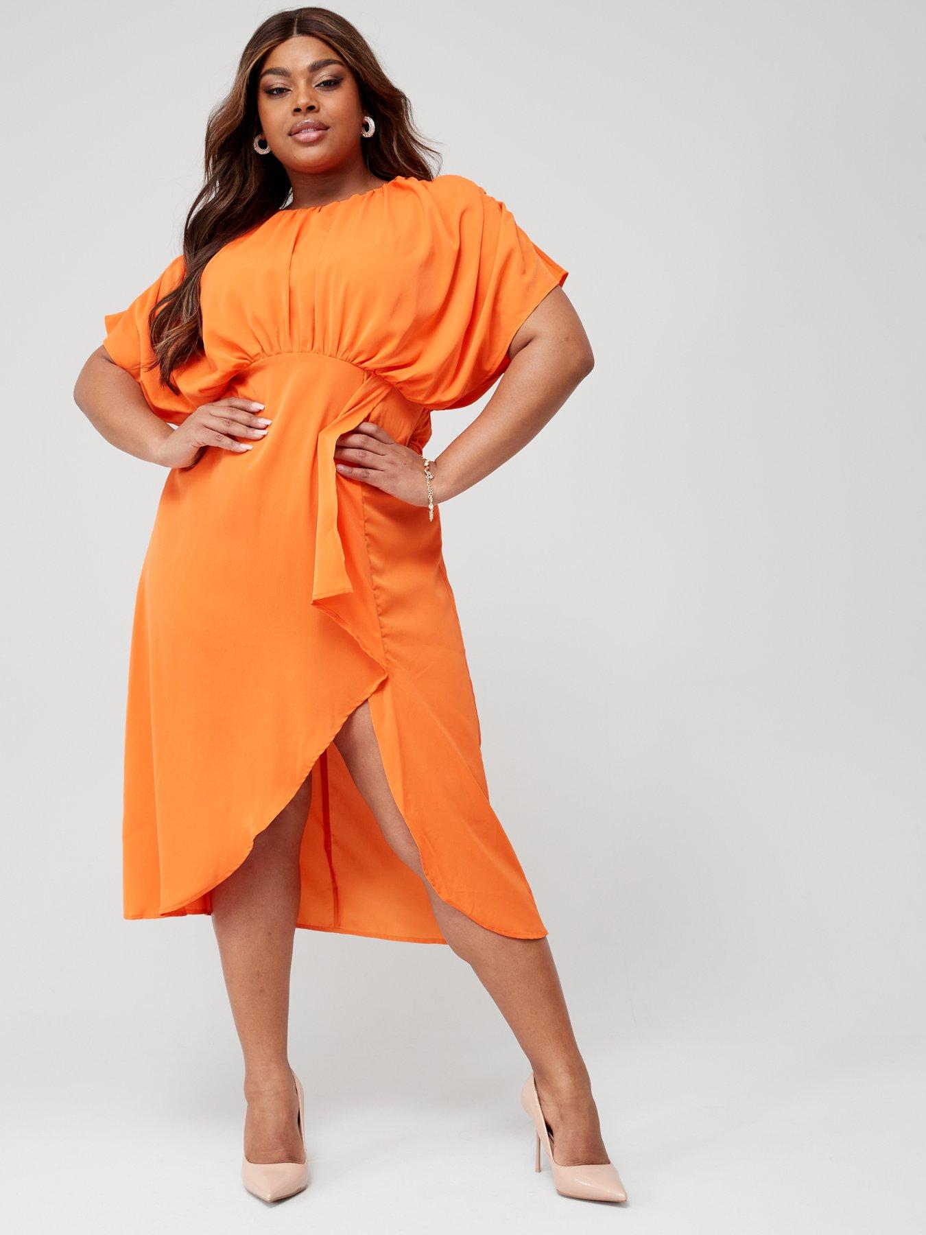 Ax paris orange dress sale