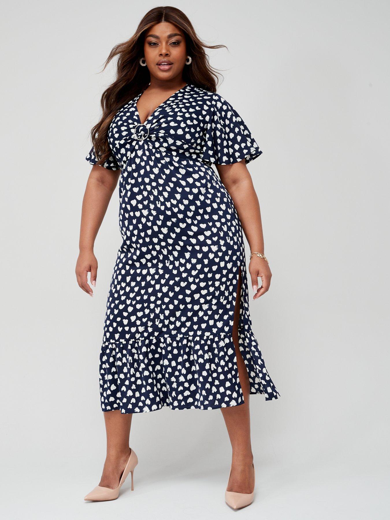 Black Polka Dot Ruched Mesh Dress – AX Paris