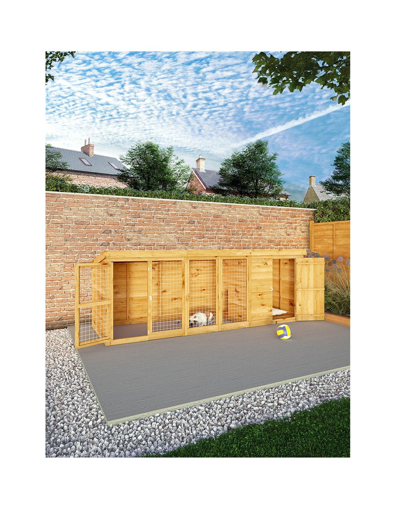 undefined 12 x 4 Berkshire Dog Kennel  &  Run