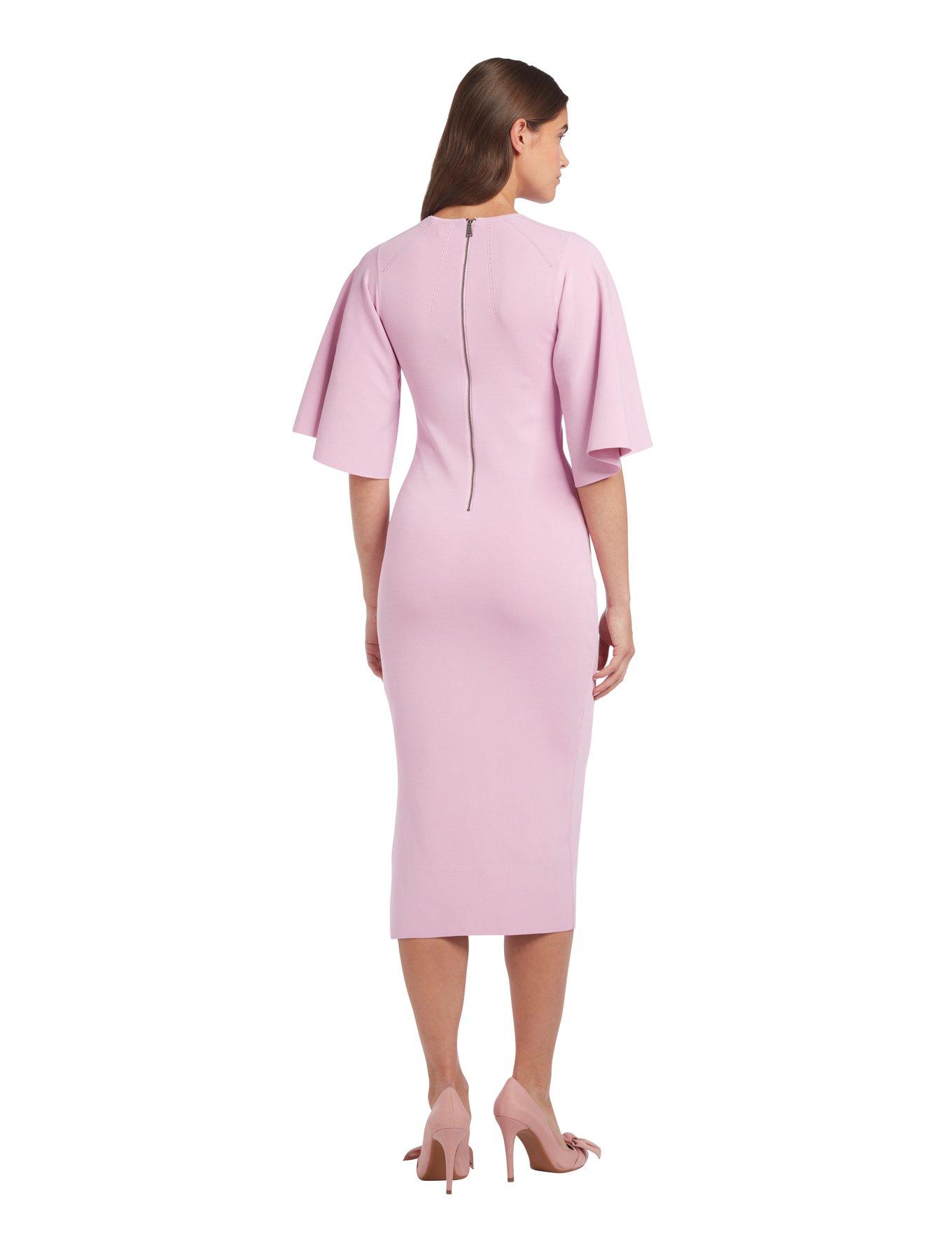 Ted Baker Lounia Fluted Sleeve Knitted Bodycon Midi Dress | Very.co.uk