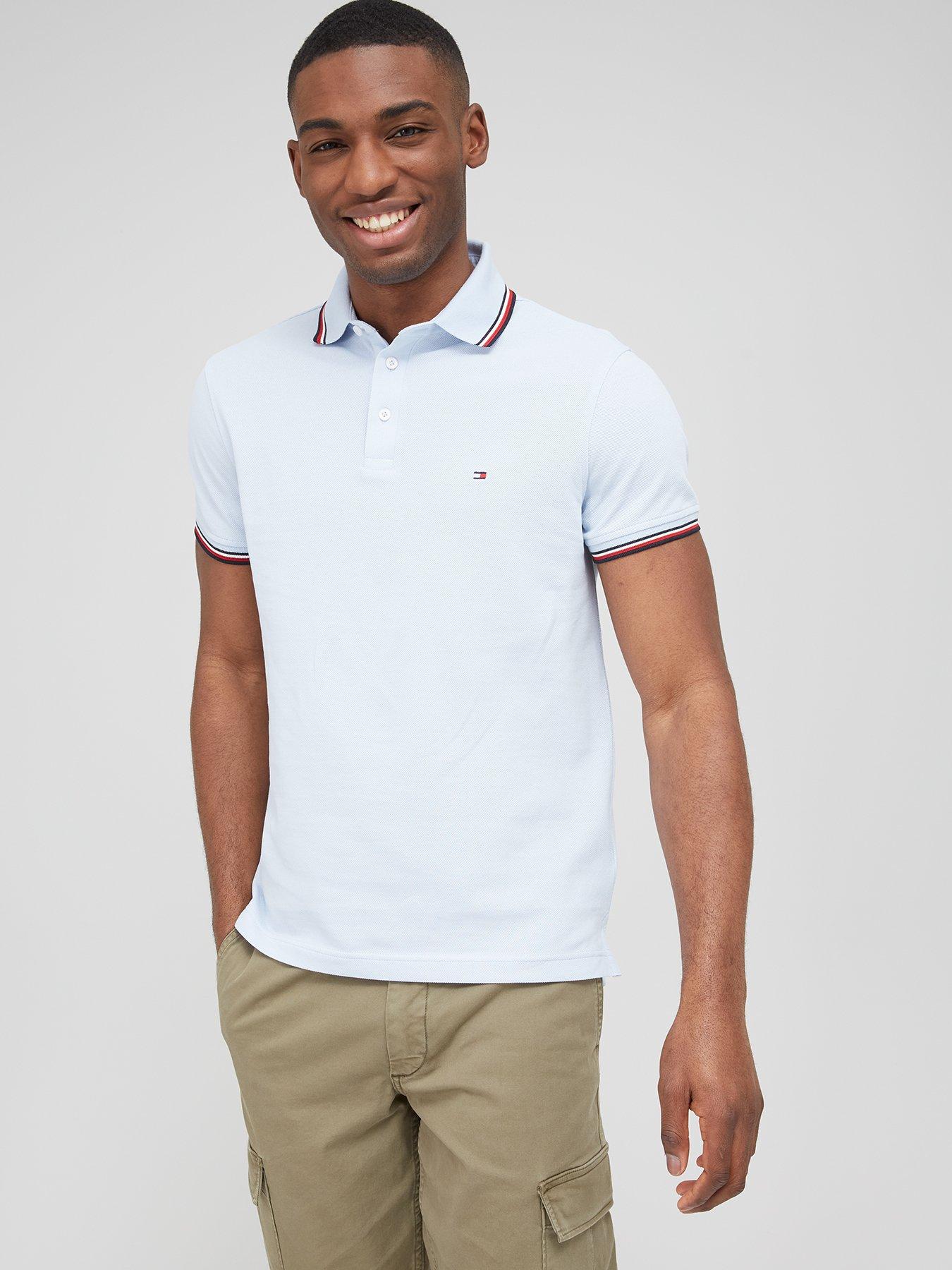 Tommy hilfiger light blue polo clearance shirt