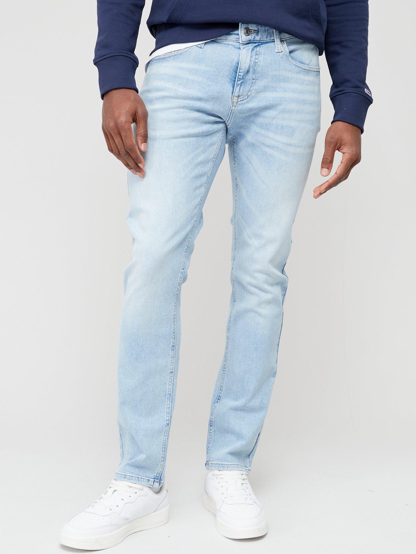 Light-Wash Slim Tapered Fit Jeans