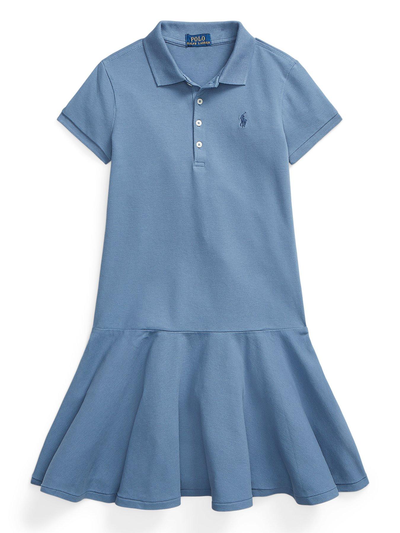 Ralph Lauren Girls Polo Shirt Dress - Blue