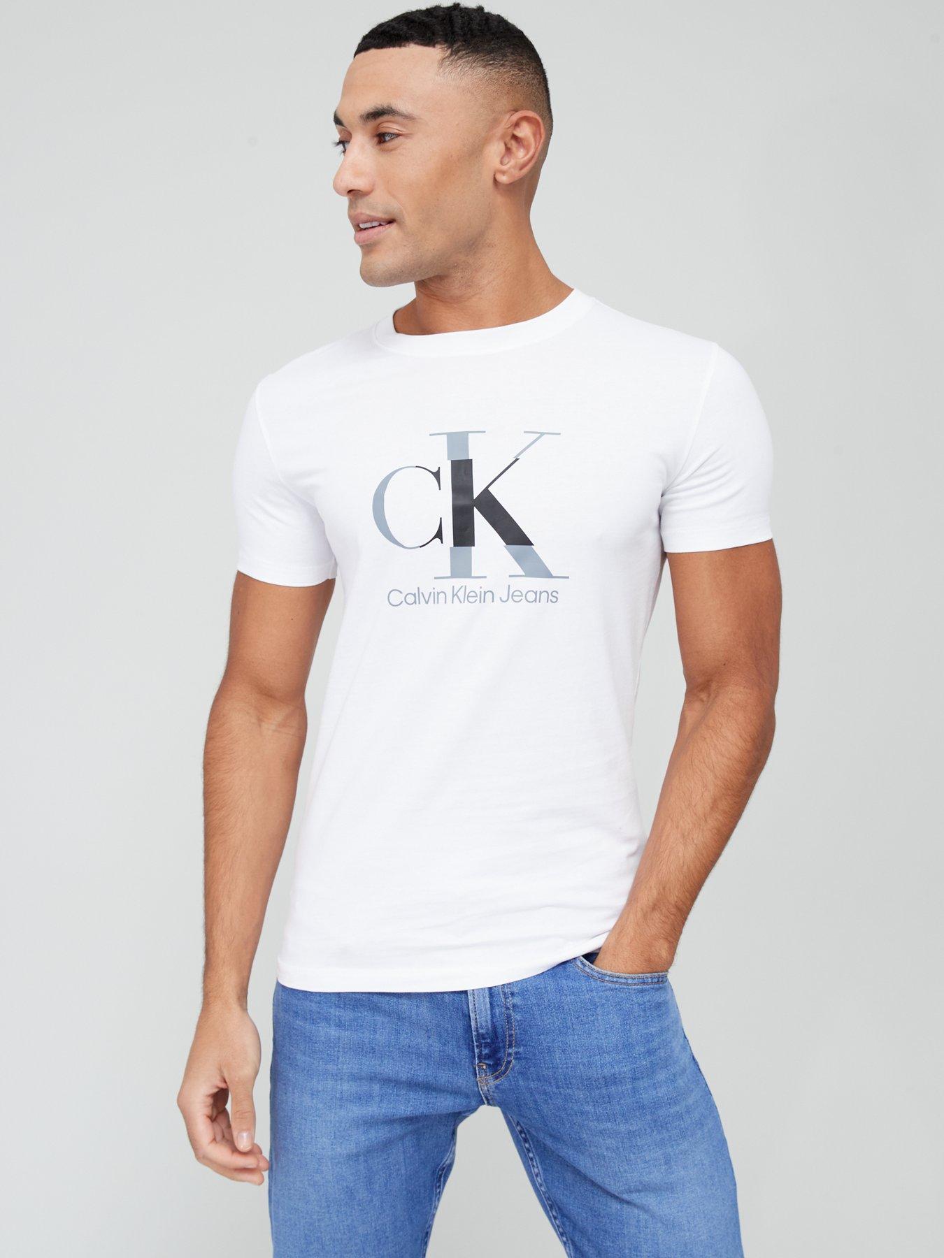 Calvin Klein Jeans Disrupted Monologo T-shirt - White 