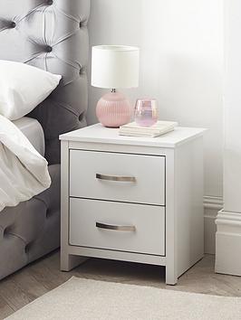 Product photograph of Very Home Ely 2 Drawer Bedside from very.co.uk
