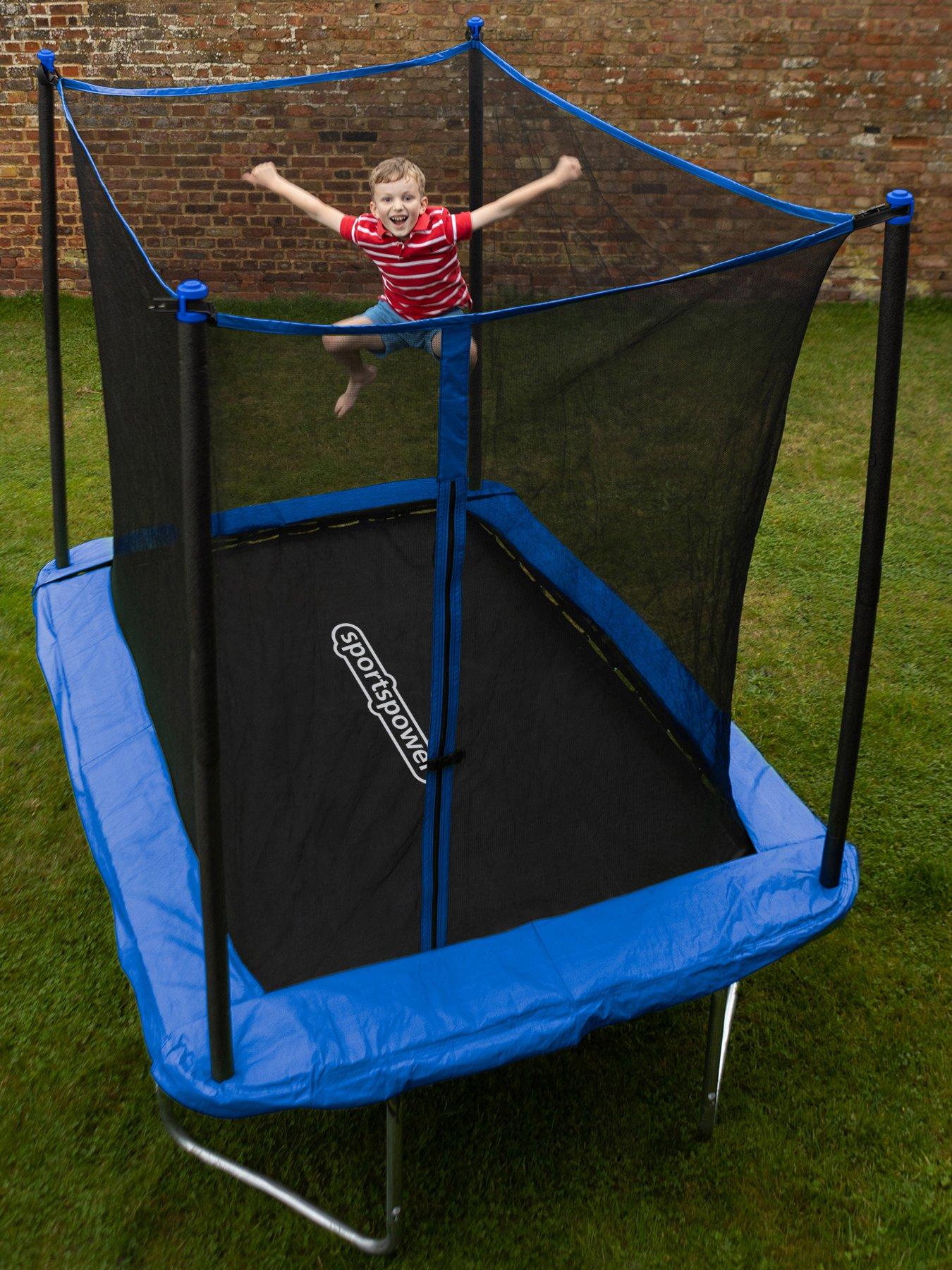 Sportspower 8ft x 6ft Bounce Pro Rectangular Trampoline  &  Enclosure