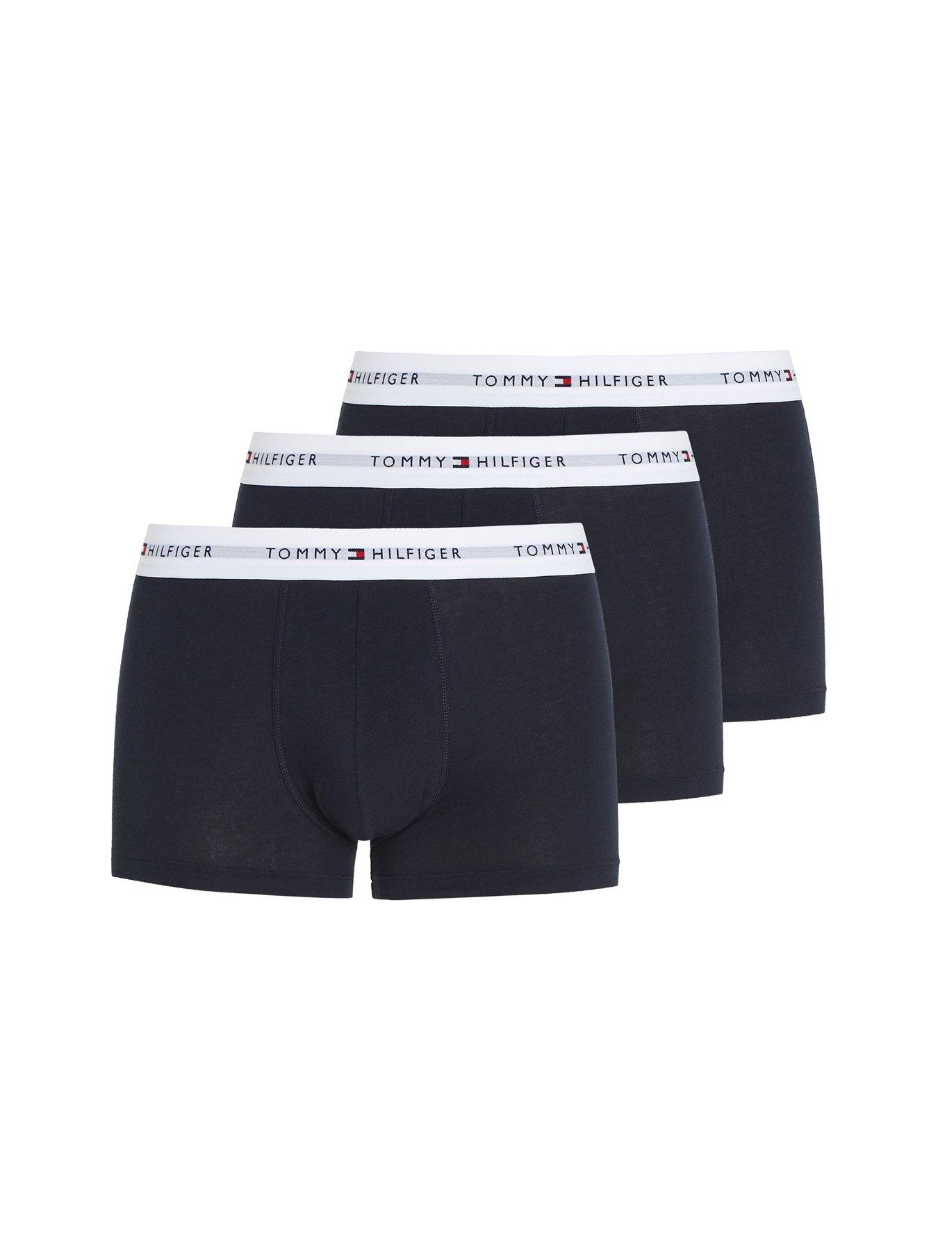Image 1 of 5 of Tommy Hilfiger 3 Pack Signature Cotton Trunks - Navy