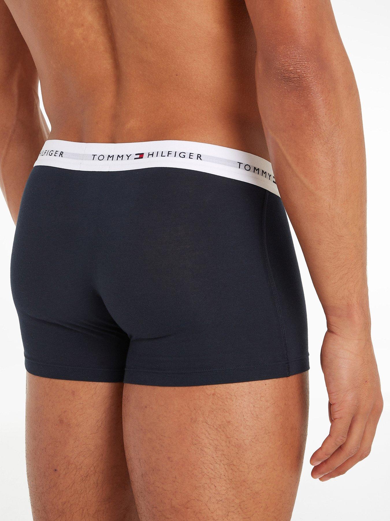 Image 3 of 5 of Tommy Hilfiger 3 Pack Signature Cotton Trunks - Navy