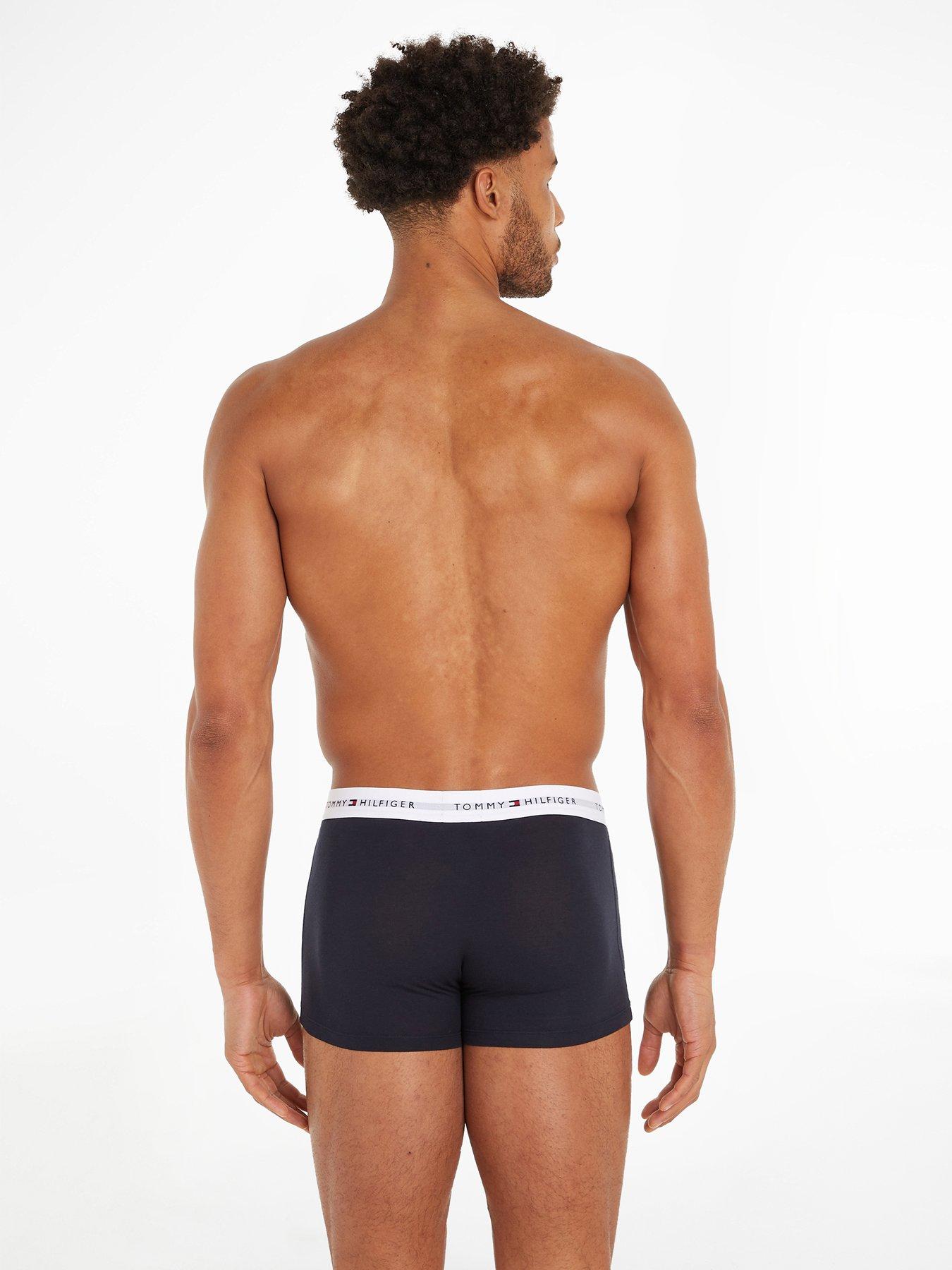 Image 4 of 5 of Tommy Hilfiger 3 Pack Signature Cotton Trunks - Navy