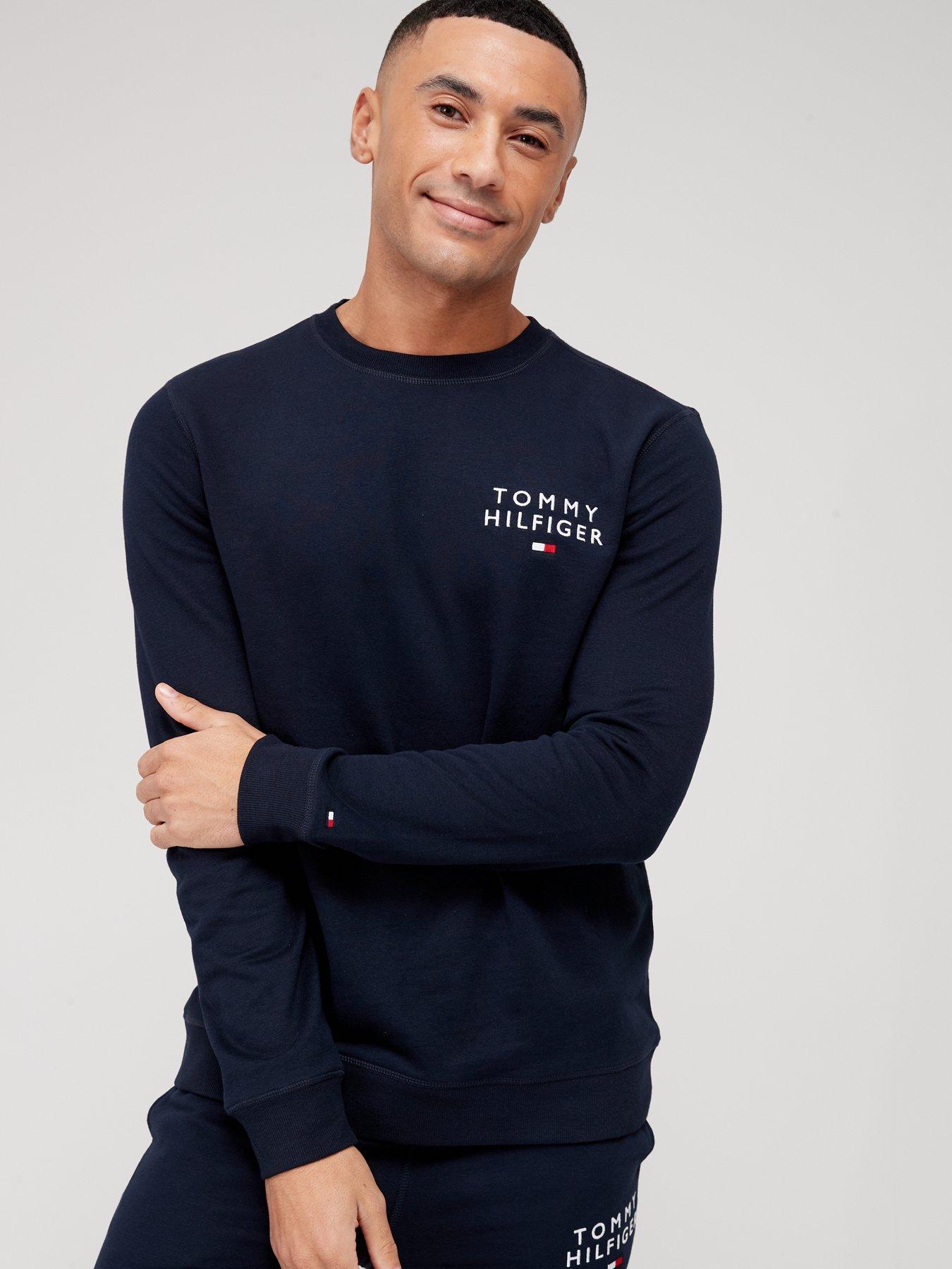 Tommy Hilfiger Loungewear Crew Sweat, Navy, Size S, Men