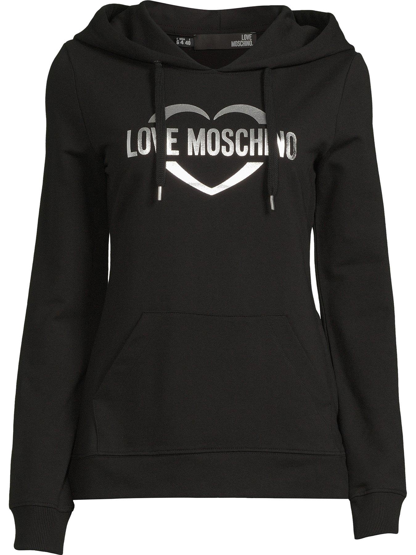 Love moschino black hoodie clearance