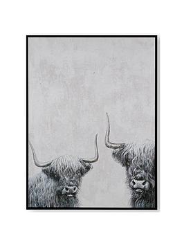 Product photograph of Art For The Home Highland Cows Canvas Wall Art from very.co.uk