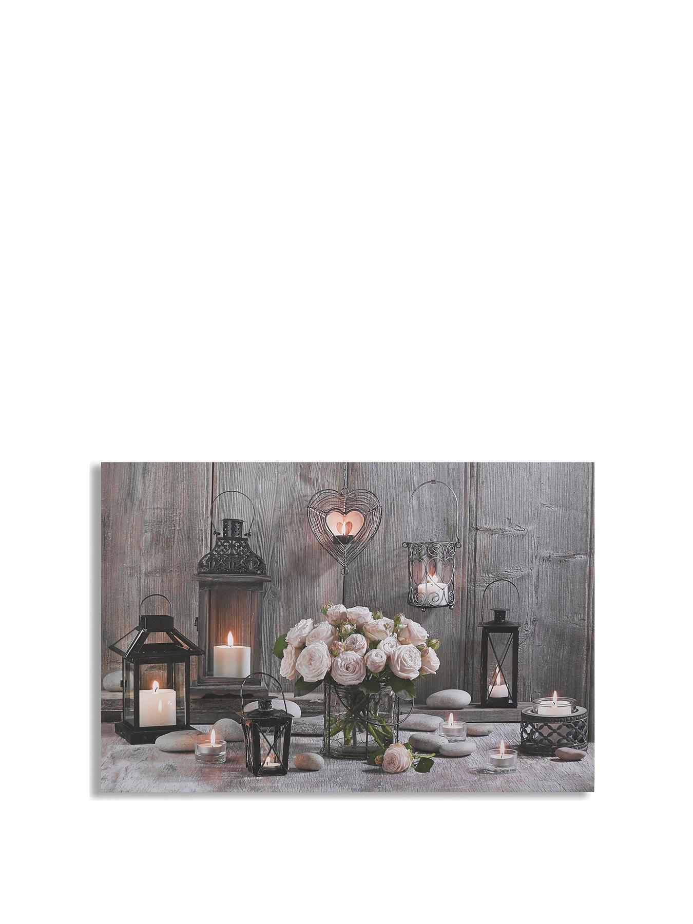 Product photograph of Art For The Home Cosy Cottage Led Canvas Wall Art from very.co.uk