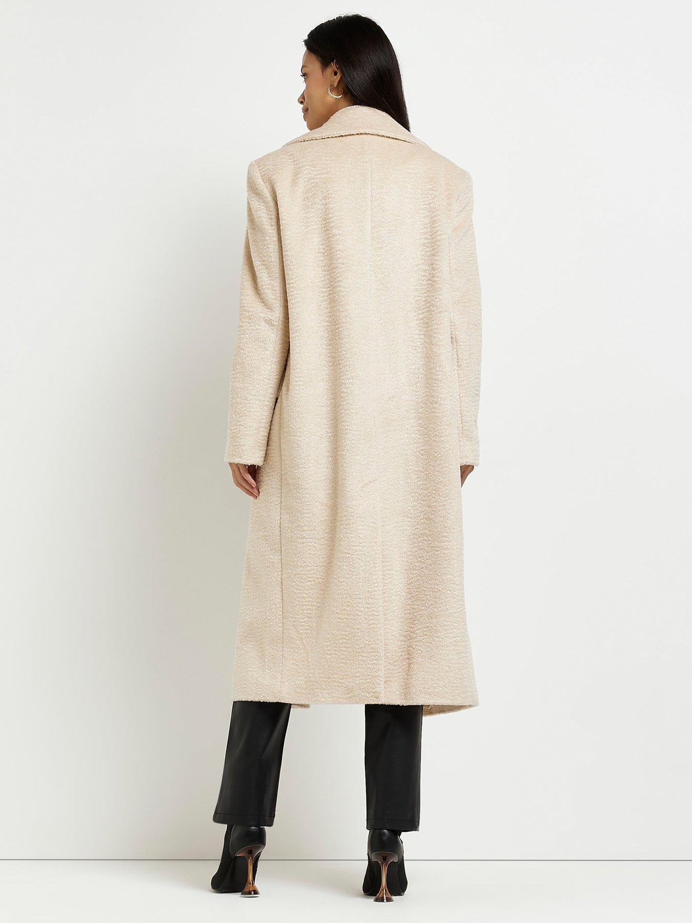 River Island Long Tailored Coat Cream very