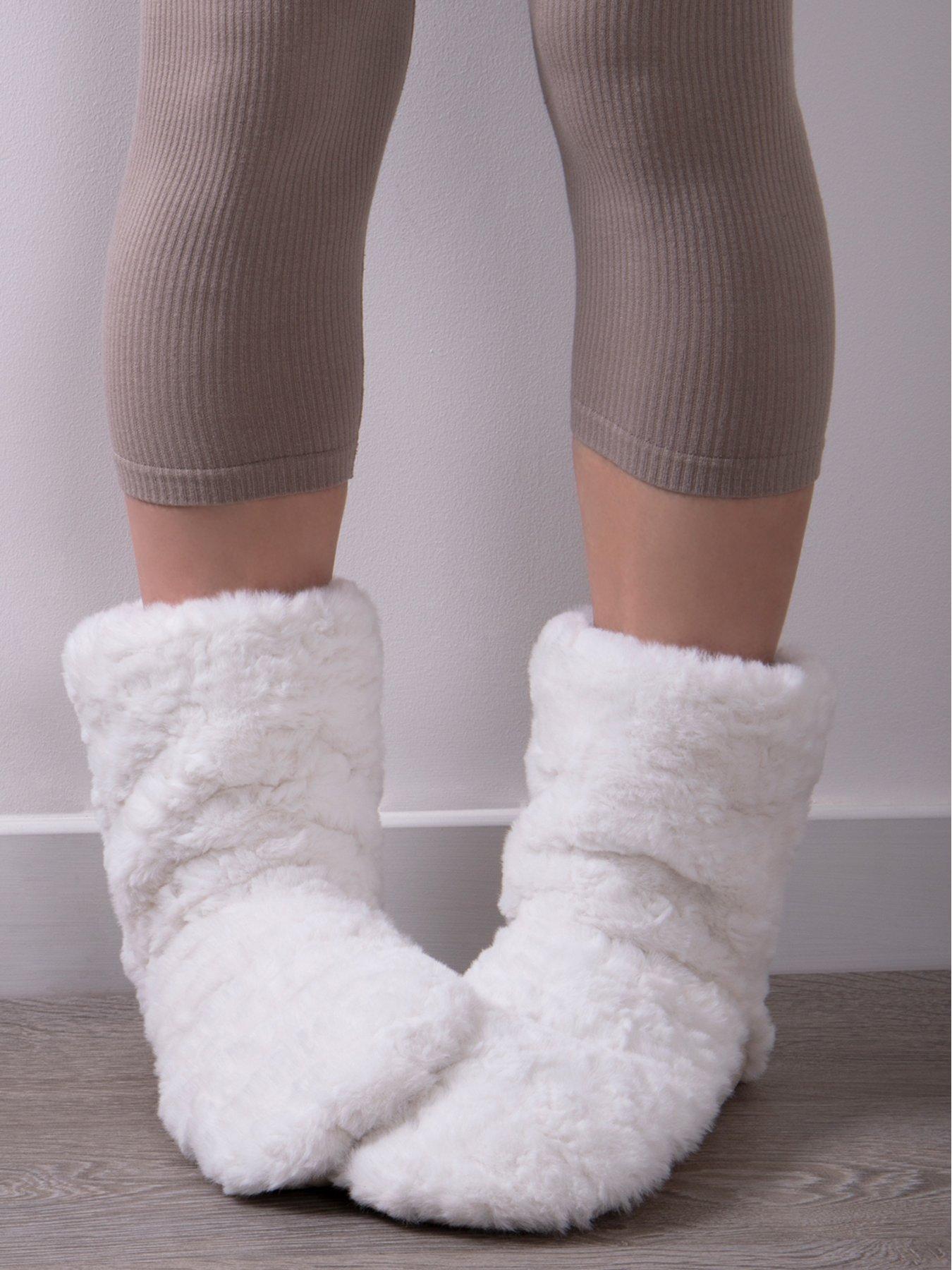 Furry slipper socks sale