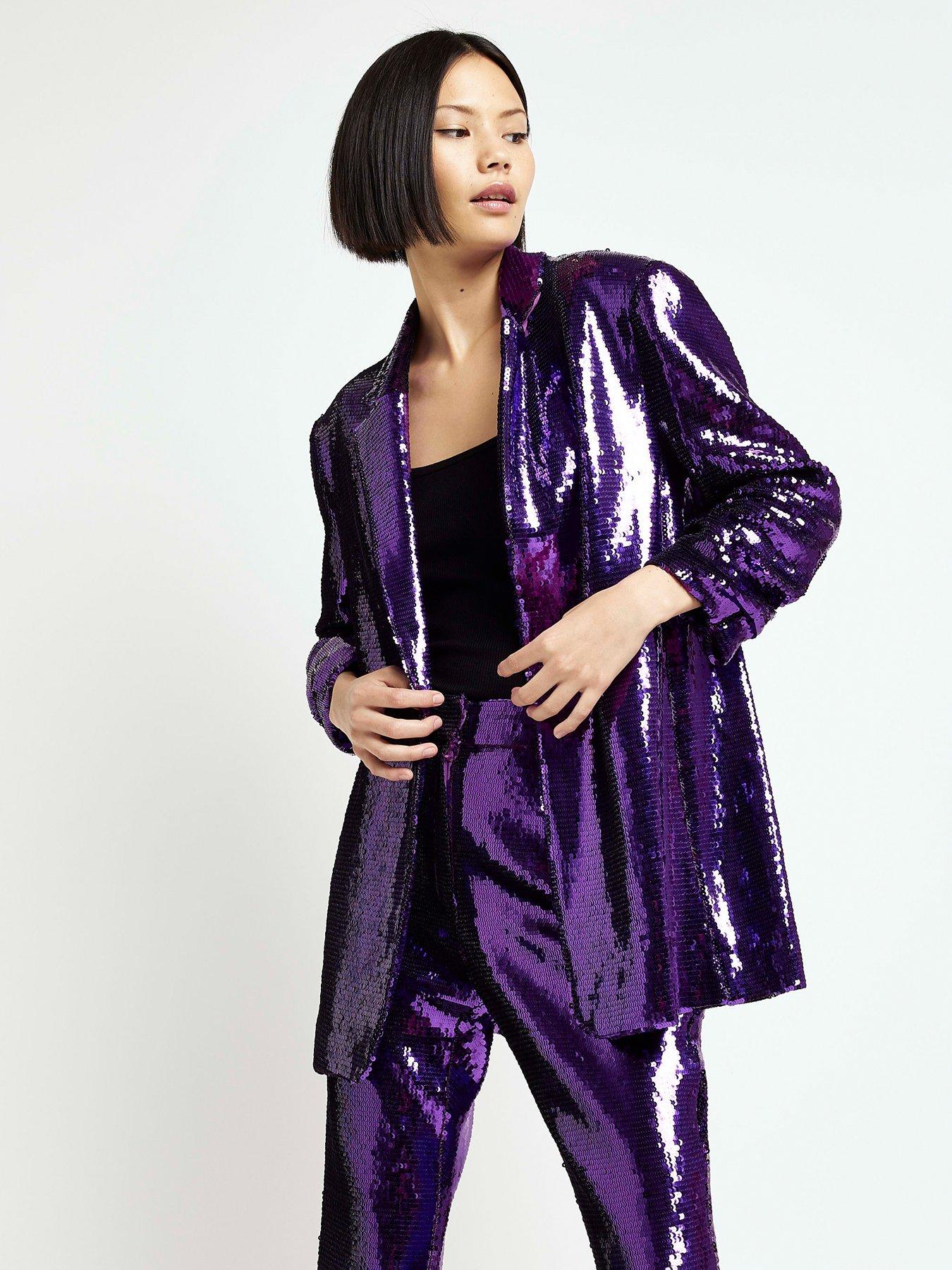 Purple on sale sequin blazer