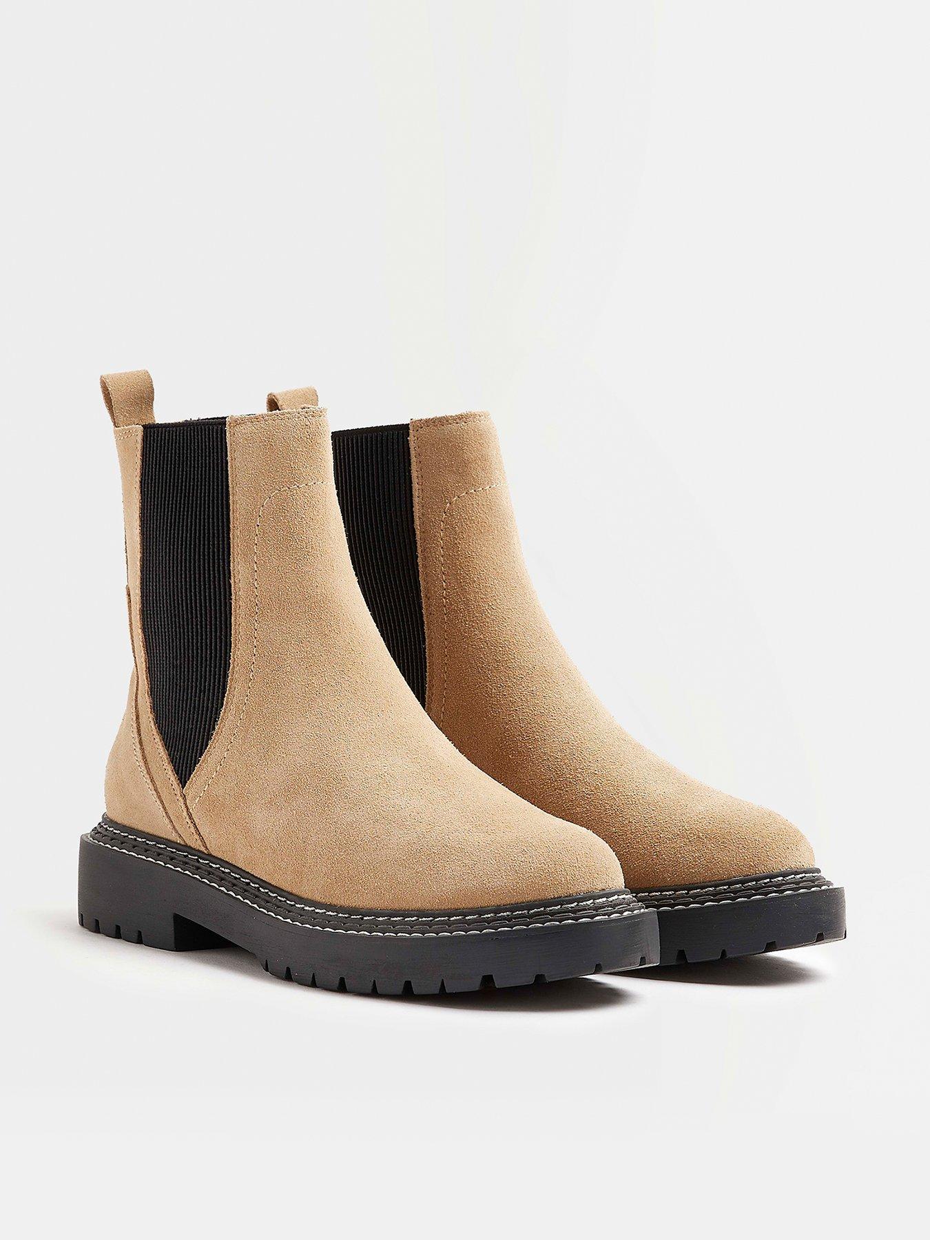 river island beige suede boots