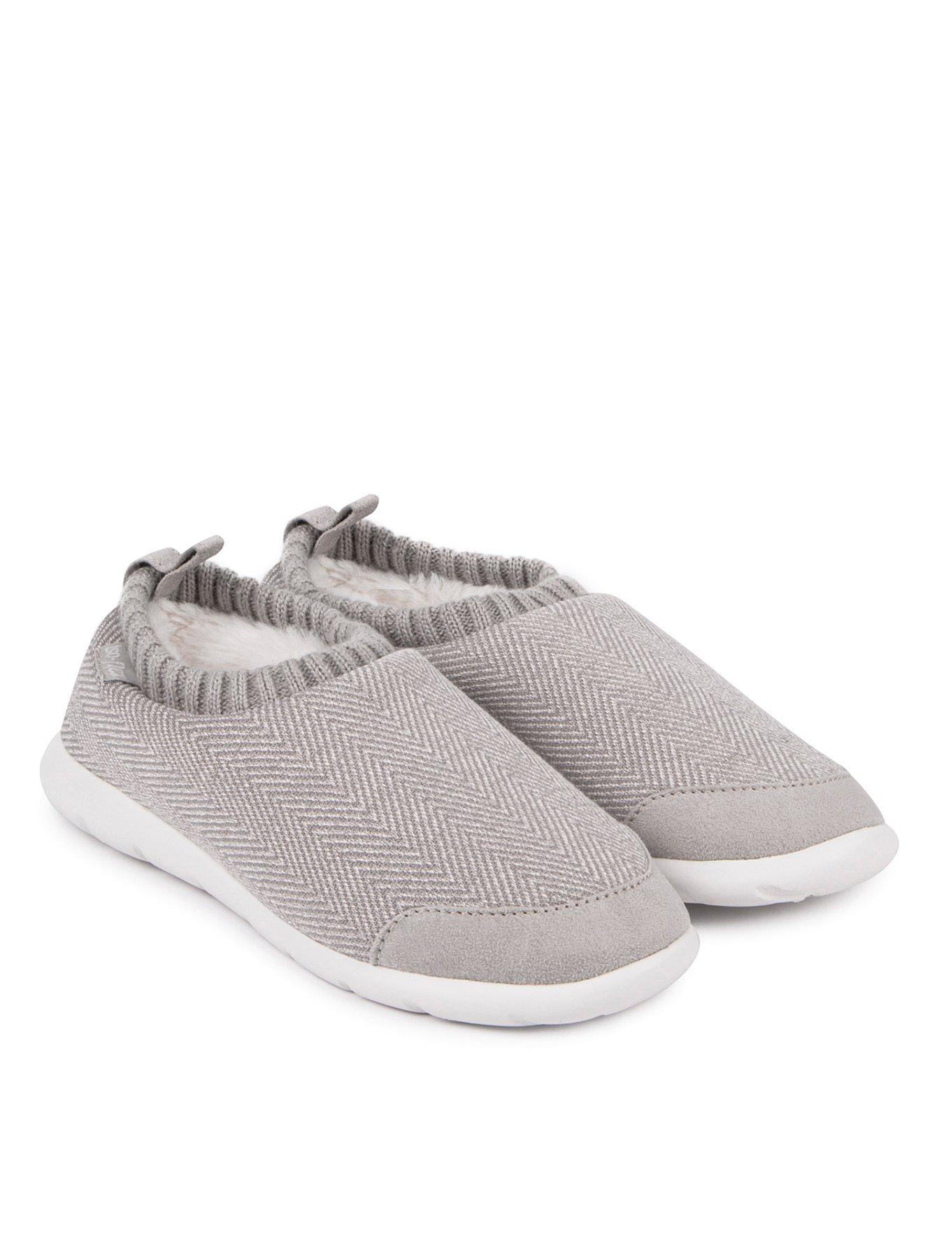 Women s Grey Slippers Light Dark Grey Very