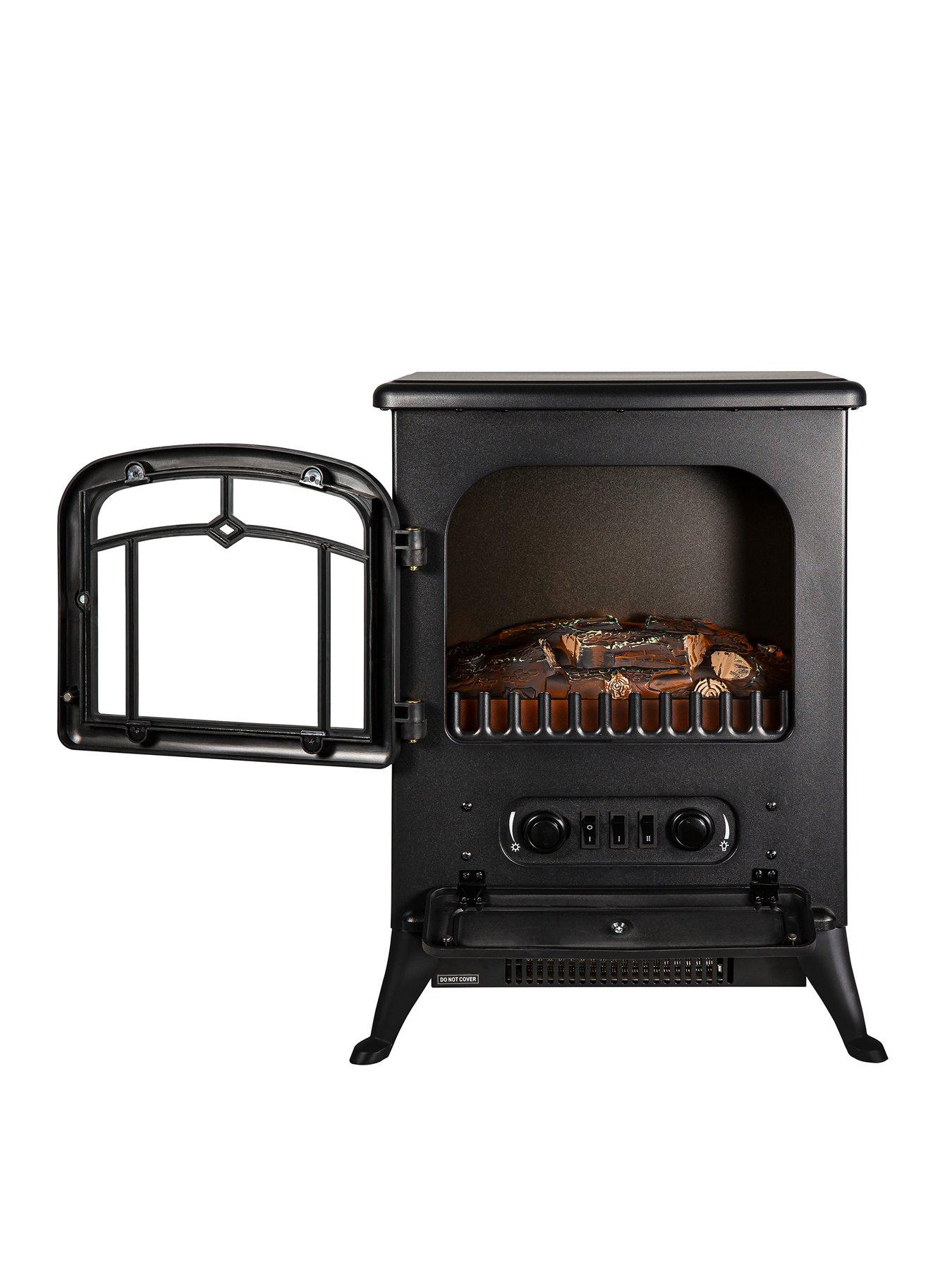Image 2 of 8 of Russell Hobbs RHEFSTV1002B 1.85KW Black Electric Stove Fire