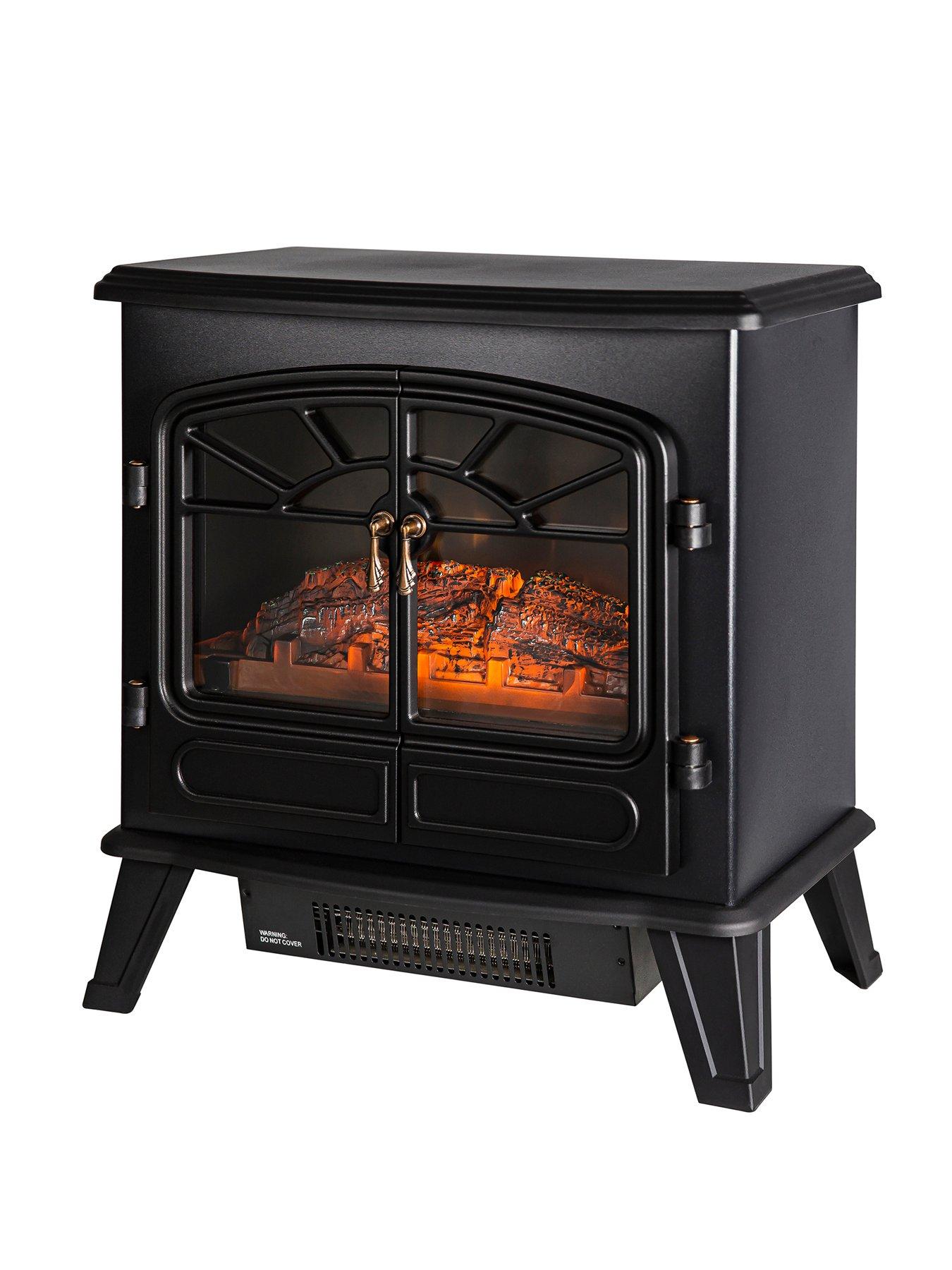 Russell Hobbs RHEFSTV2003B Double Door Stove Fire Very