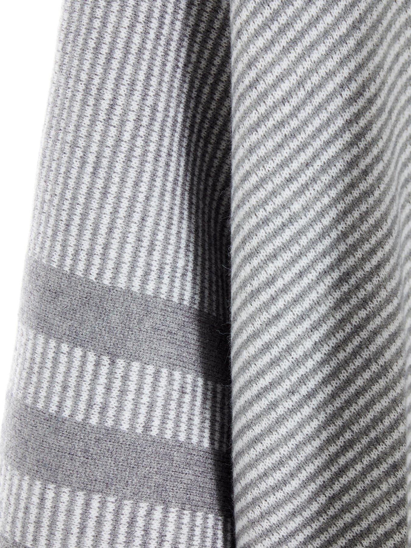 Image 2 of 4 of Quiz Striped Cape - Grey