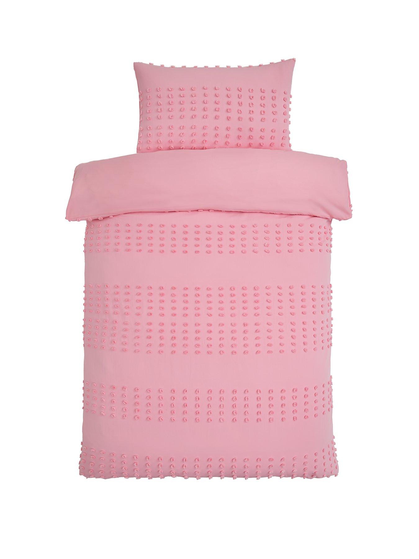Very Home Tufted Single Duvet Cover Set Pink very.co.uk
