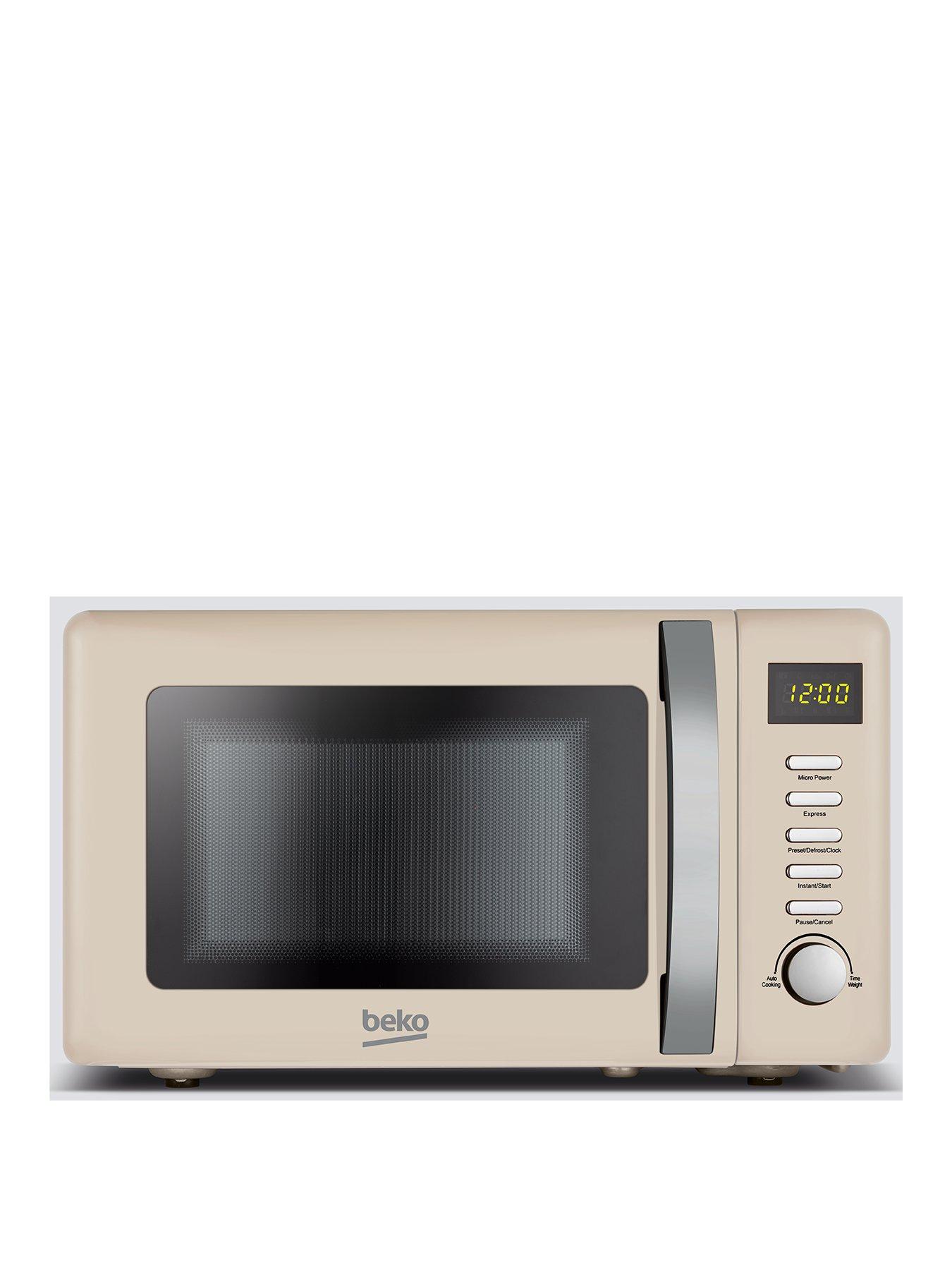 Product photograph of Beko 20l 800w Retro Compact Microwave In Cream from very.co.uk