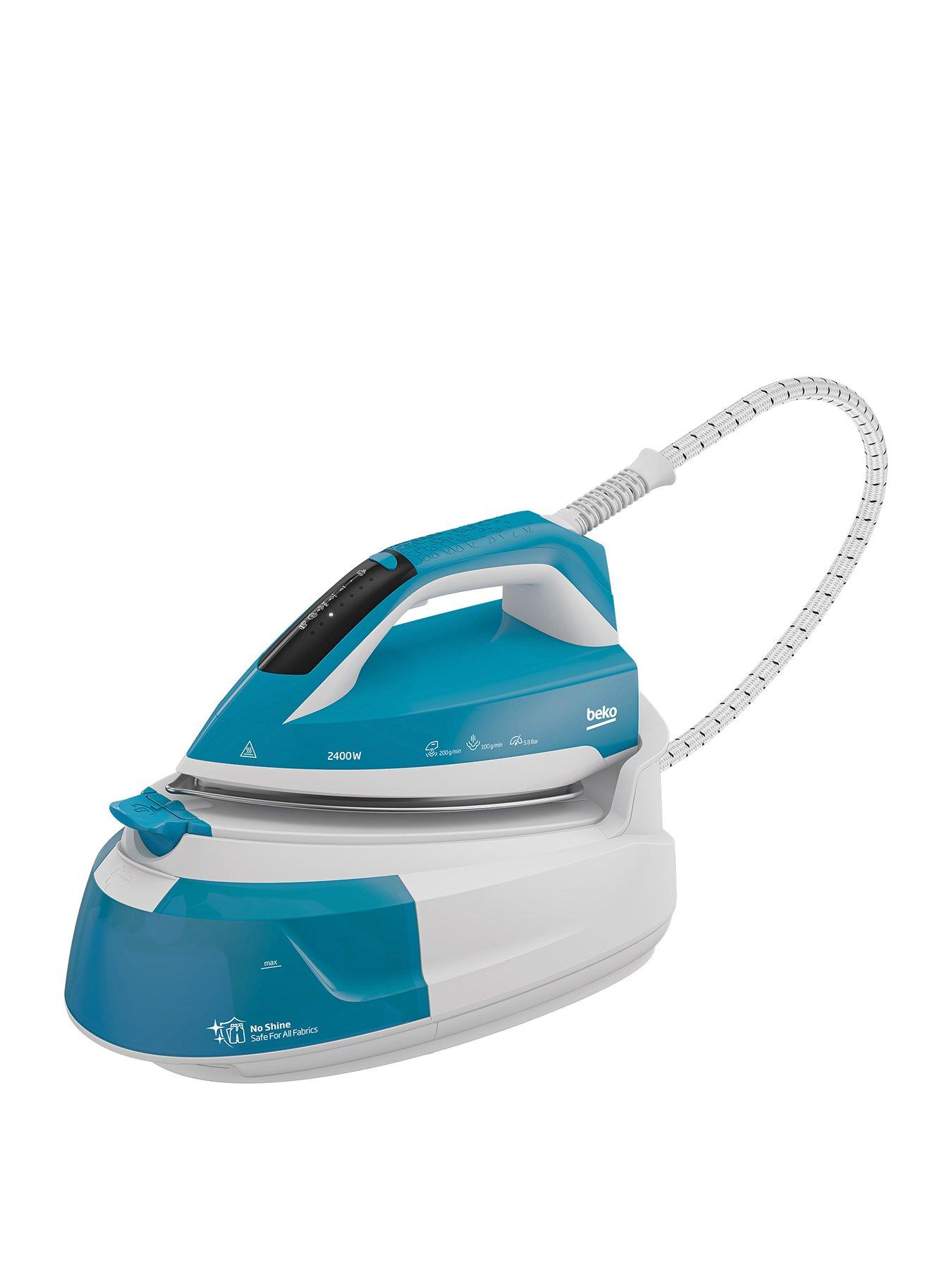 Product photograph of Beko 2400w Steam Generator Iron Blue And White from very.co.uk
