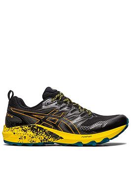 asics men's gel-trabuco terra trail running trainers - black/yellow