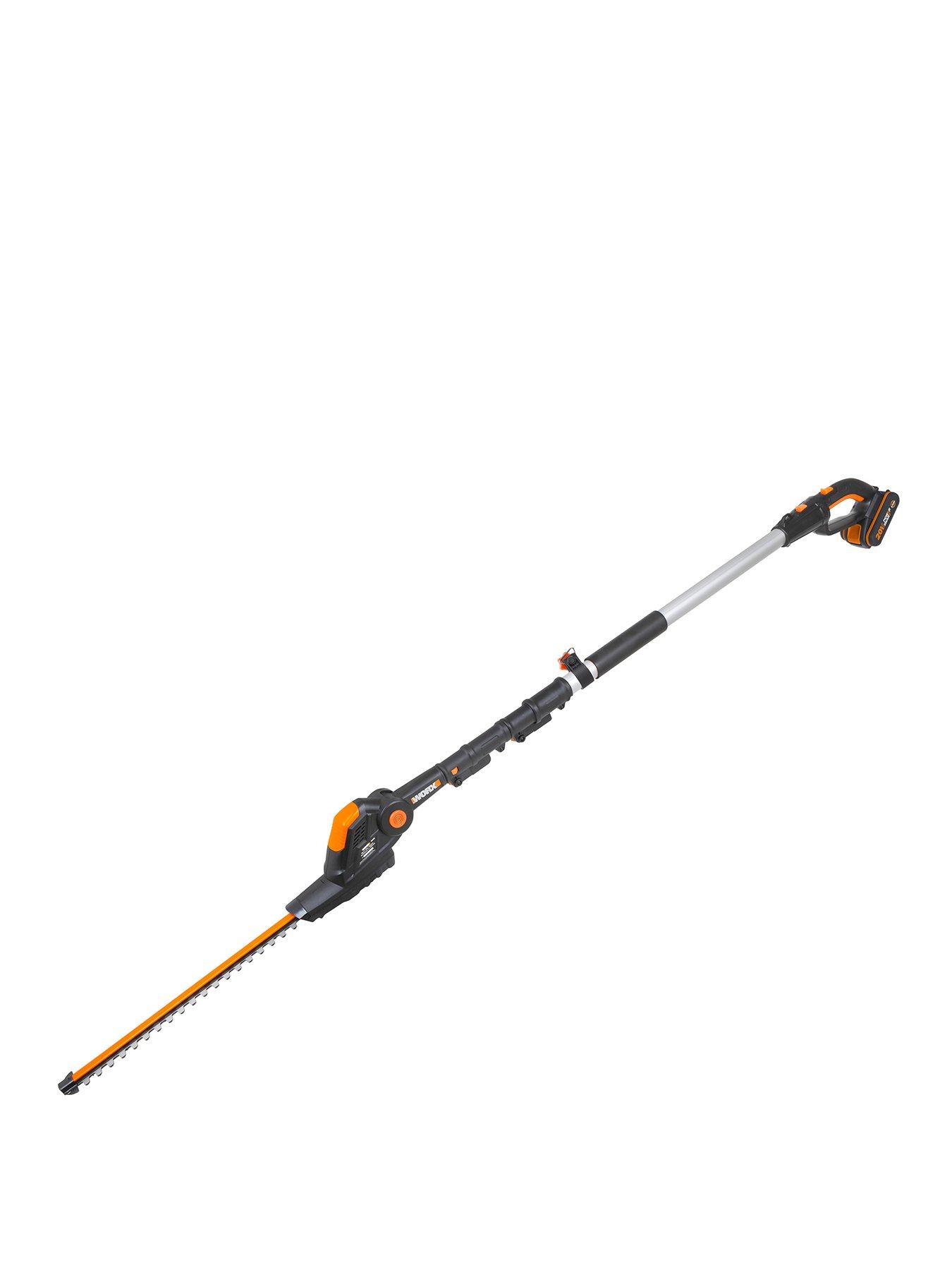 Worx 20V PowerShare 45cm Cordless Pole Trimmer 3.2M Reach with x1 2.0Ah Battery  &  Charger