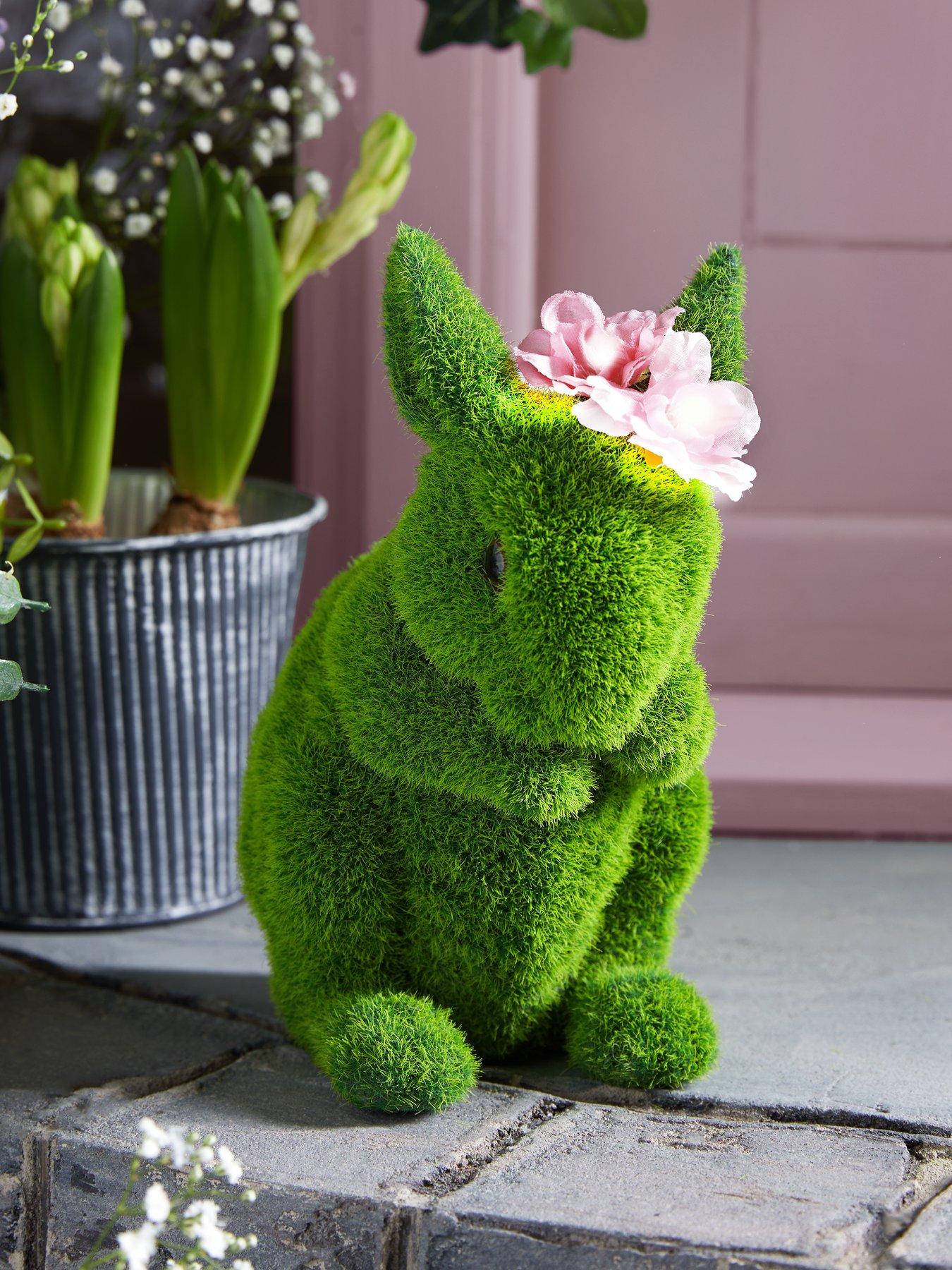 Product photograph of Gardenwize Green Flock Spring Rabbit Cleaning Face from very.co.uk