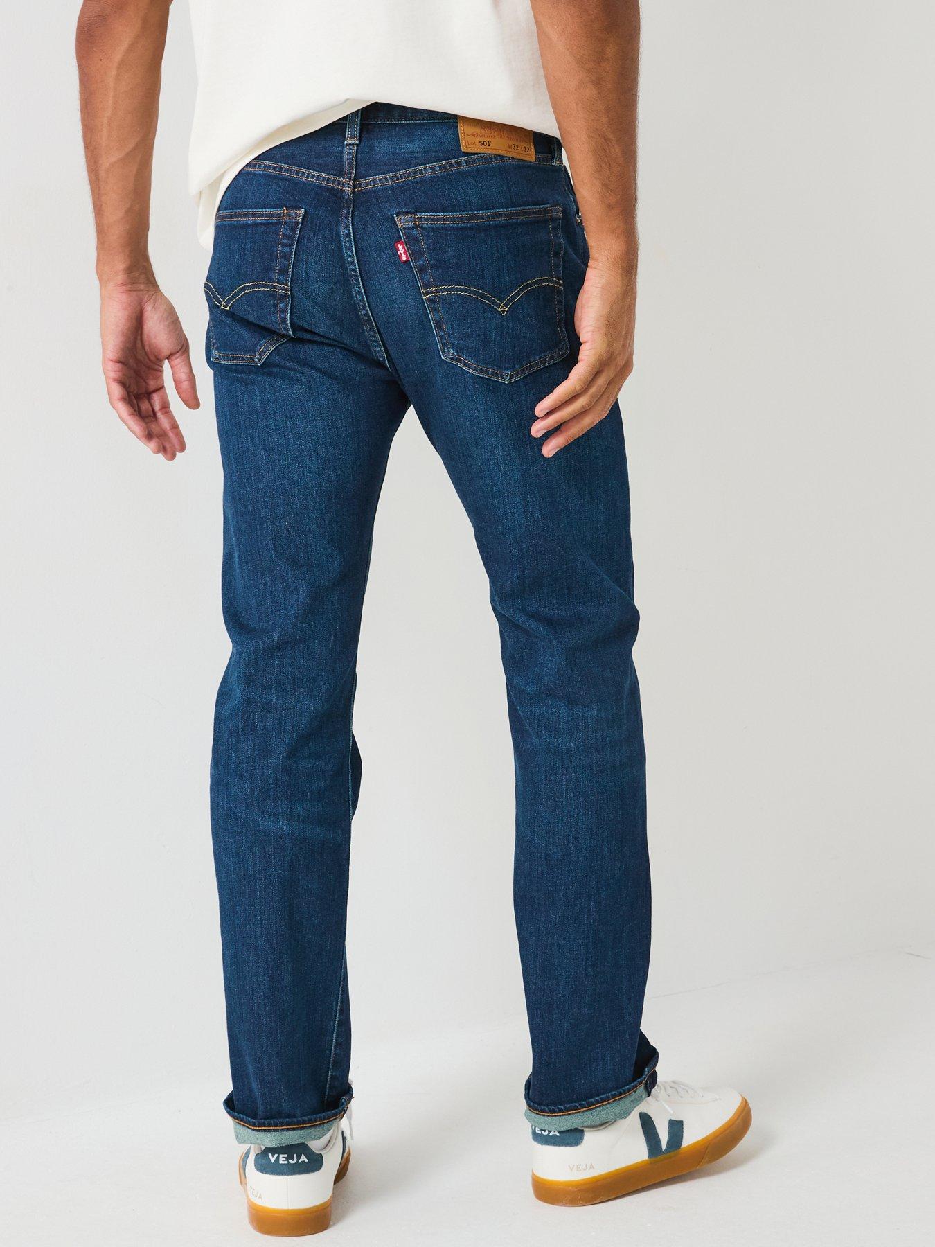 Levi's 501 Original Straight Fit Jeans - Dark Wash | very.co.uk