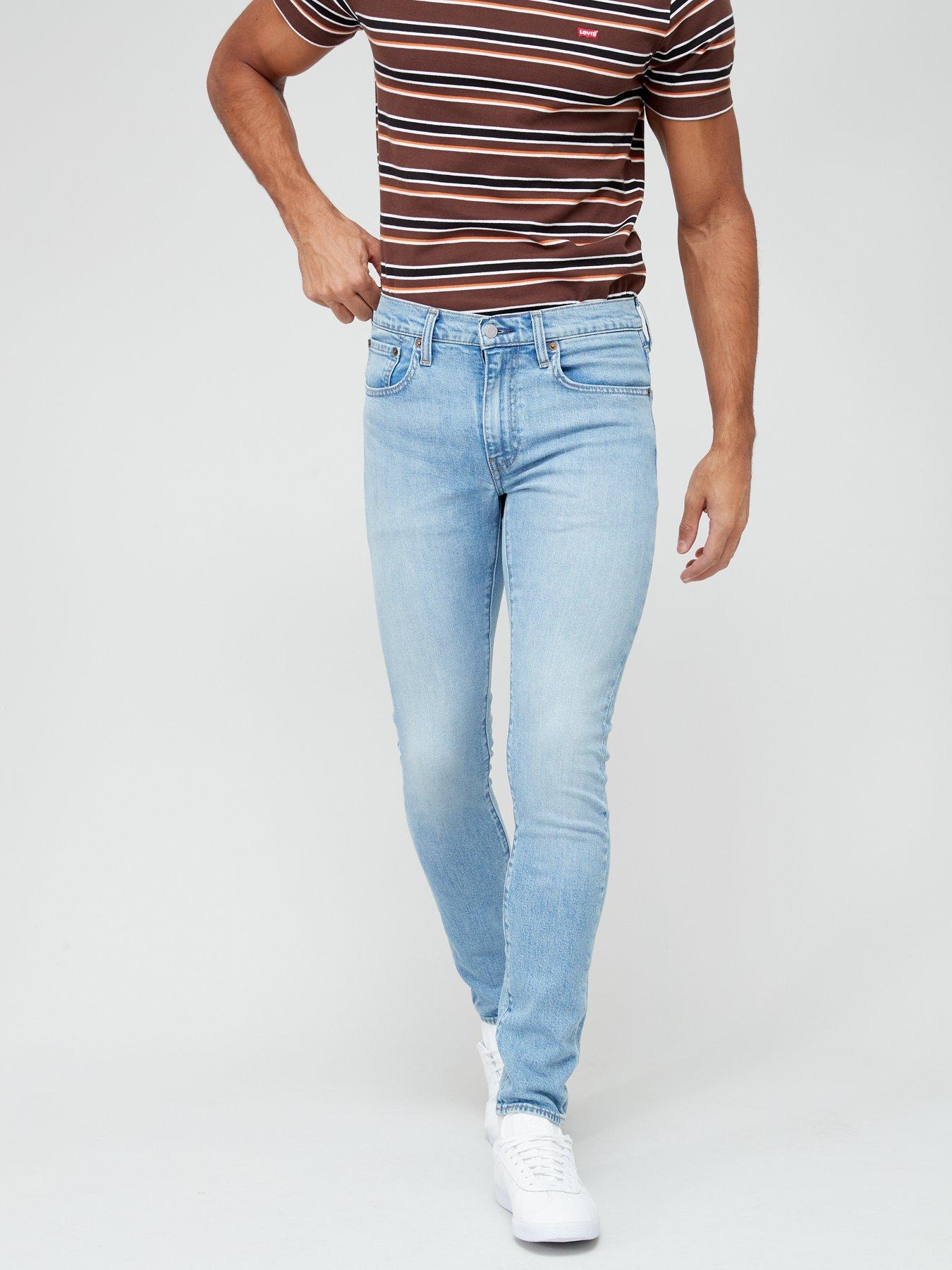 Light wash skinny jeans hot sale men