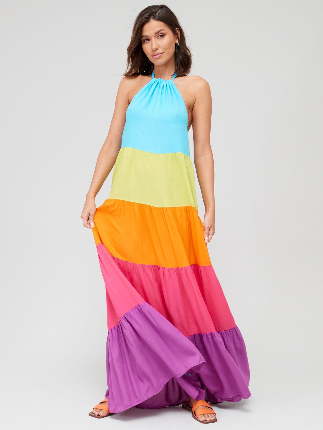 Rainbow gate store printed maxi dress