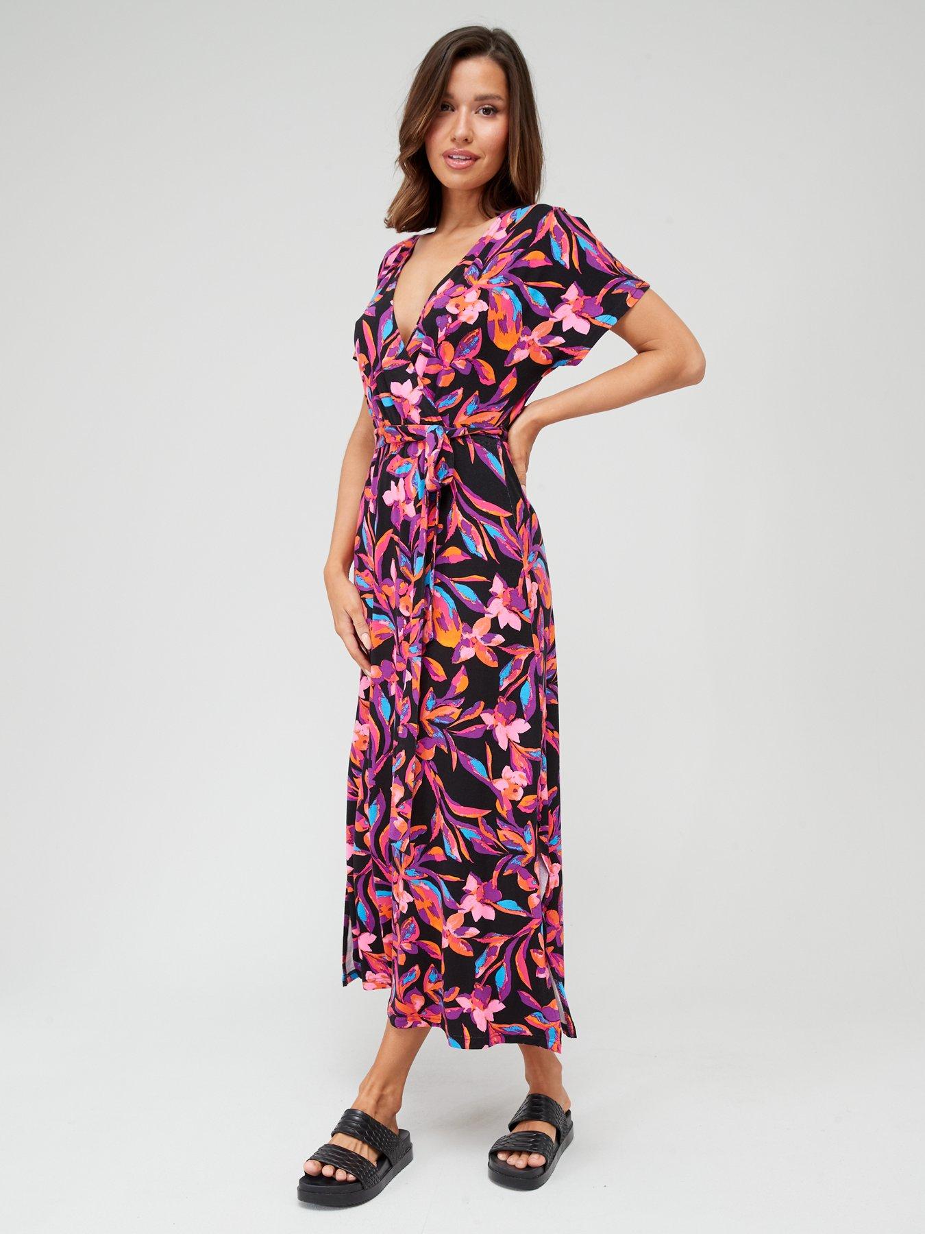 Everyday Jersey Wrap Belted Beach Midi Beach Dress | very.co.uk